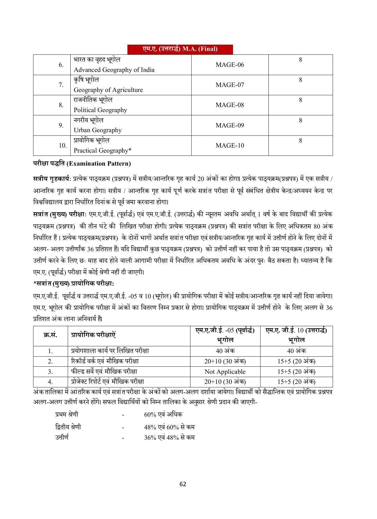 Vardhaman Mahaveer Open University (VMOU) Kota Prospectus 2021-22 - Page 62