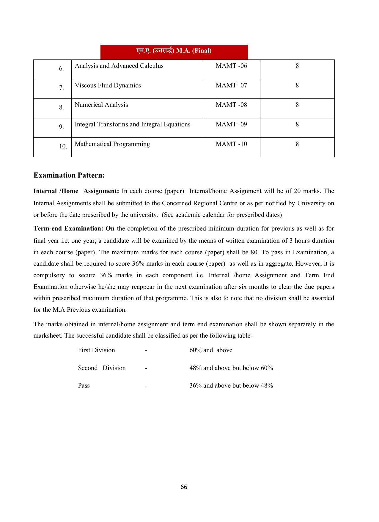 Vardhaman Mahaveer Open University (VMOU) Kota Prospectus 2021-22 - Page 66