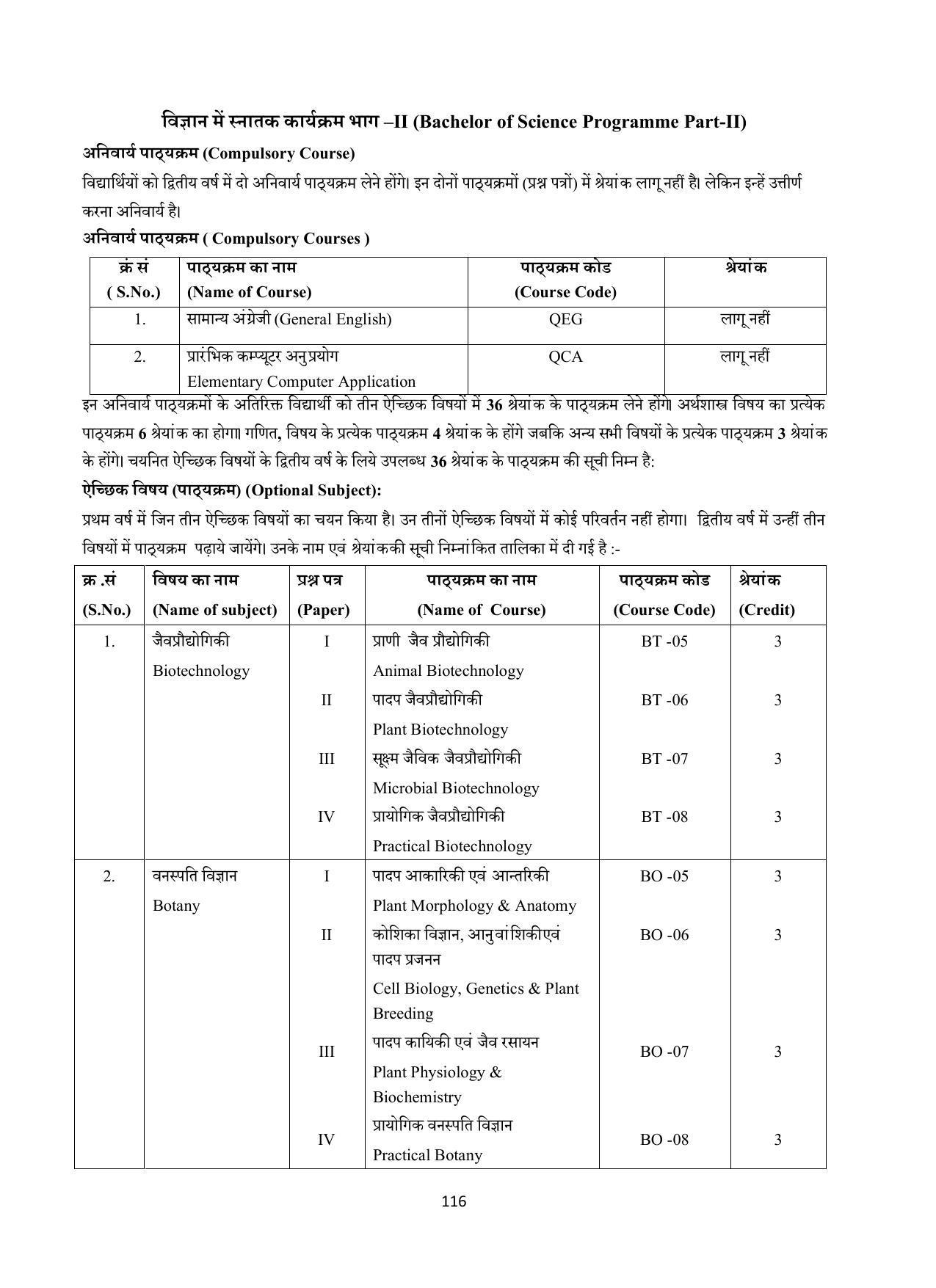 Vardhaman Mahaveer Open University (VMOU) Kota Prospectus 2021-22 - Page 116