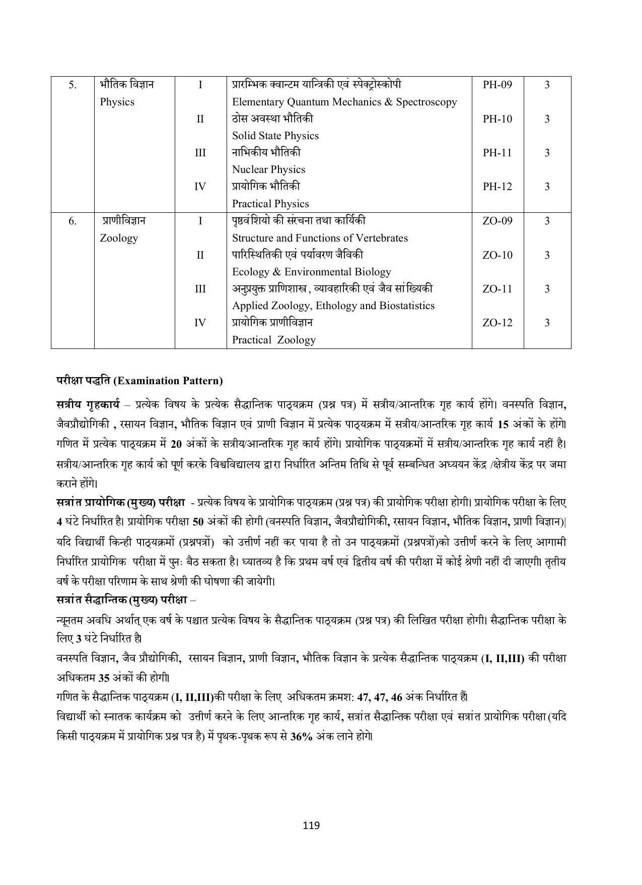 Vardhaman Mahaveer Open University (VMOU) Kota Prospectus 2021-22 - Page 119