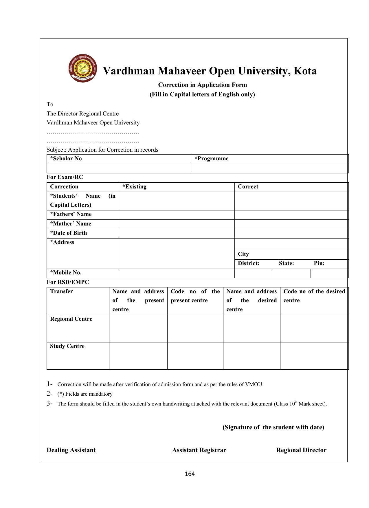 Vardhaman Mahaveer Open University (VMOU) Kota Prospectus 2021-22 - Page 164
