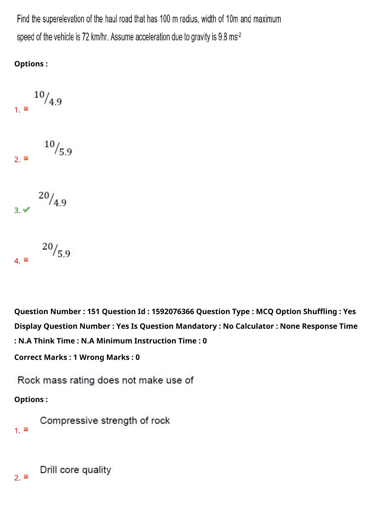 TS ECET 2023 Mining Engineering Question Paper - Page 101