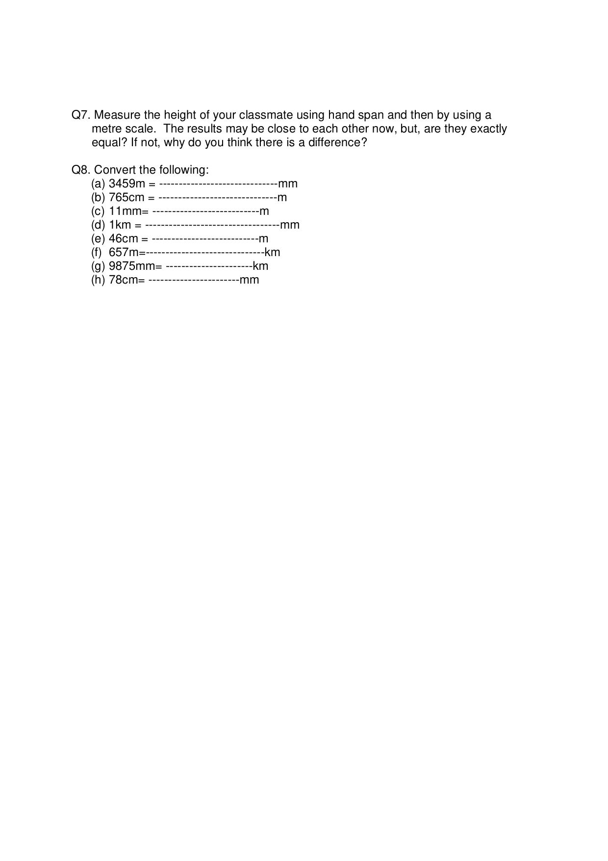 CBSE Worksheets for Class 6 Science Motion and its measurement Assignment - Page 2