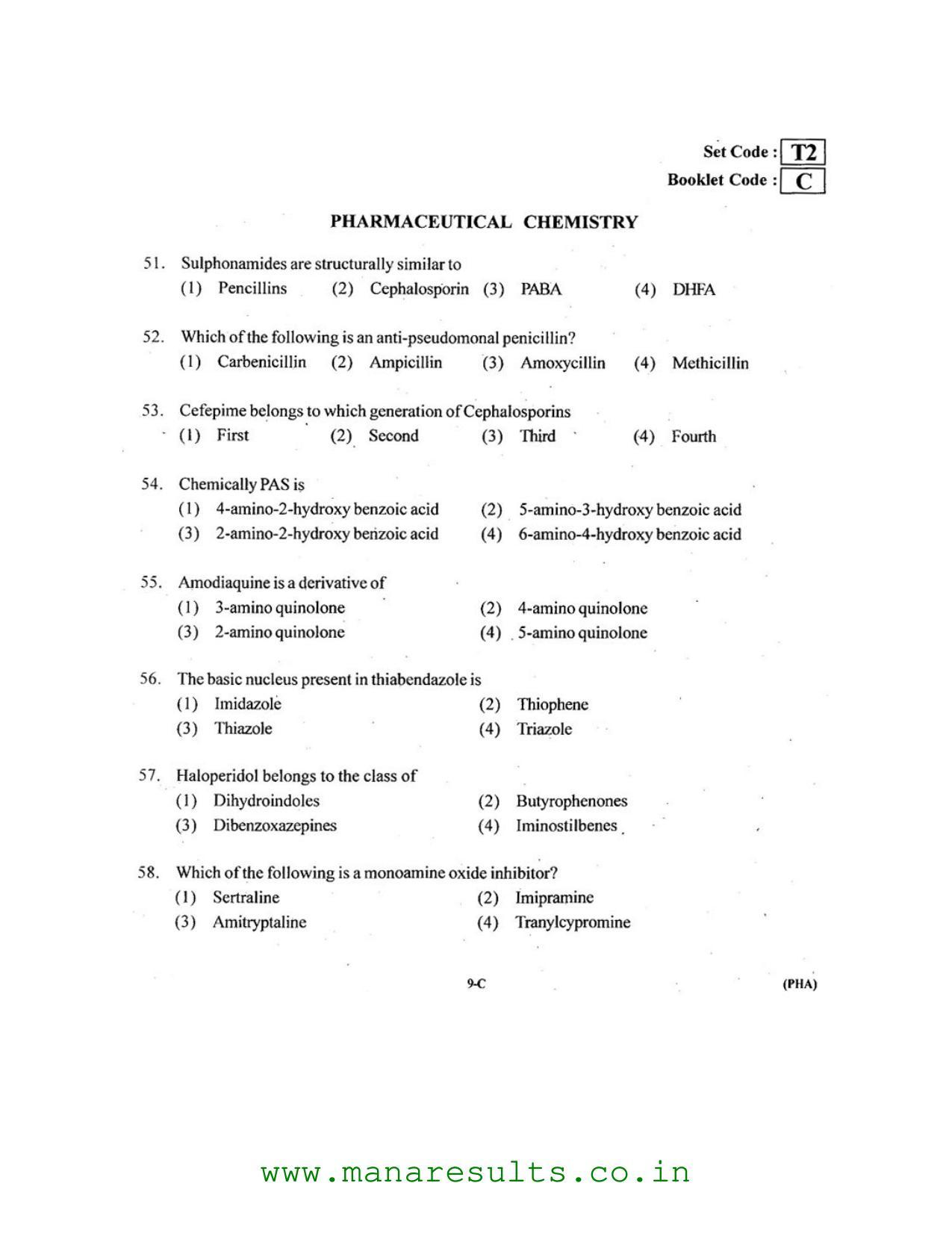 AP ECET 2016 Pharmacy Old Previous Question Papers - Page 7