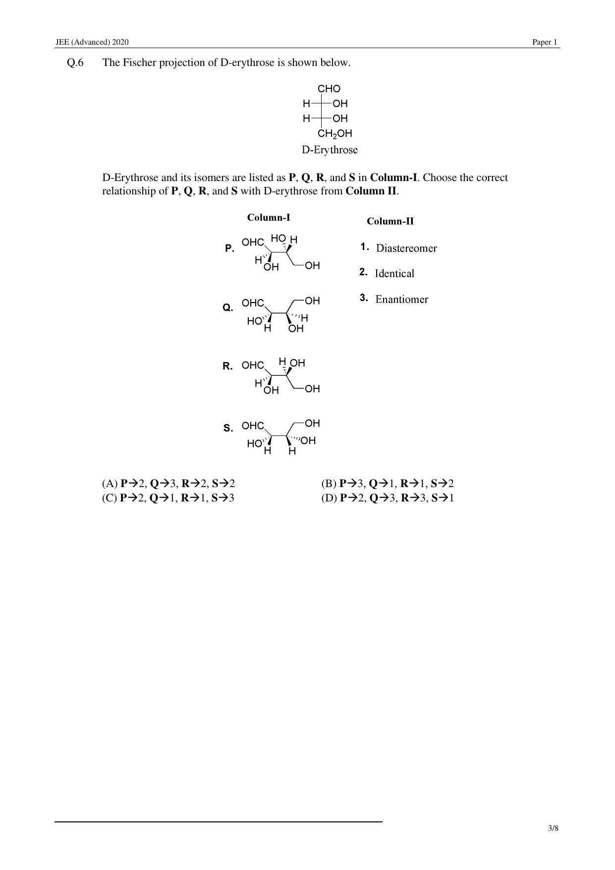 JEE (Advanced) 2020 Paper I - English Question Paper - Page 14