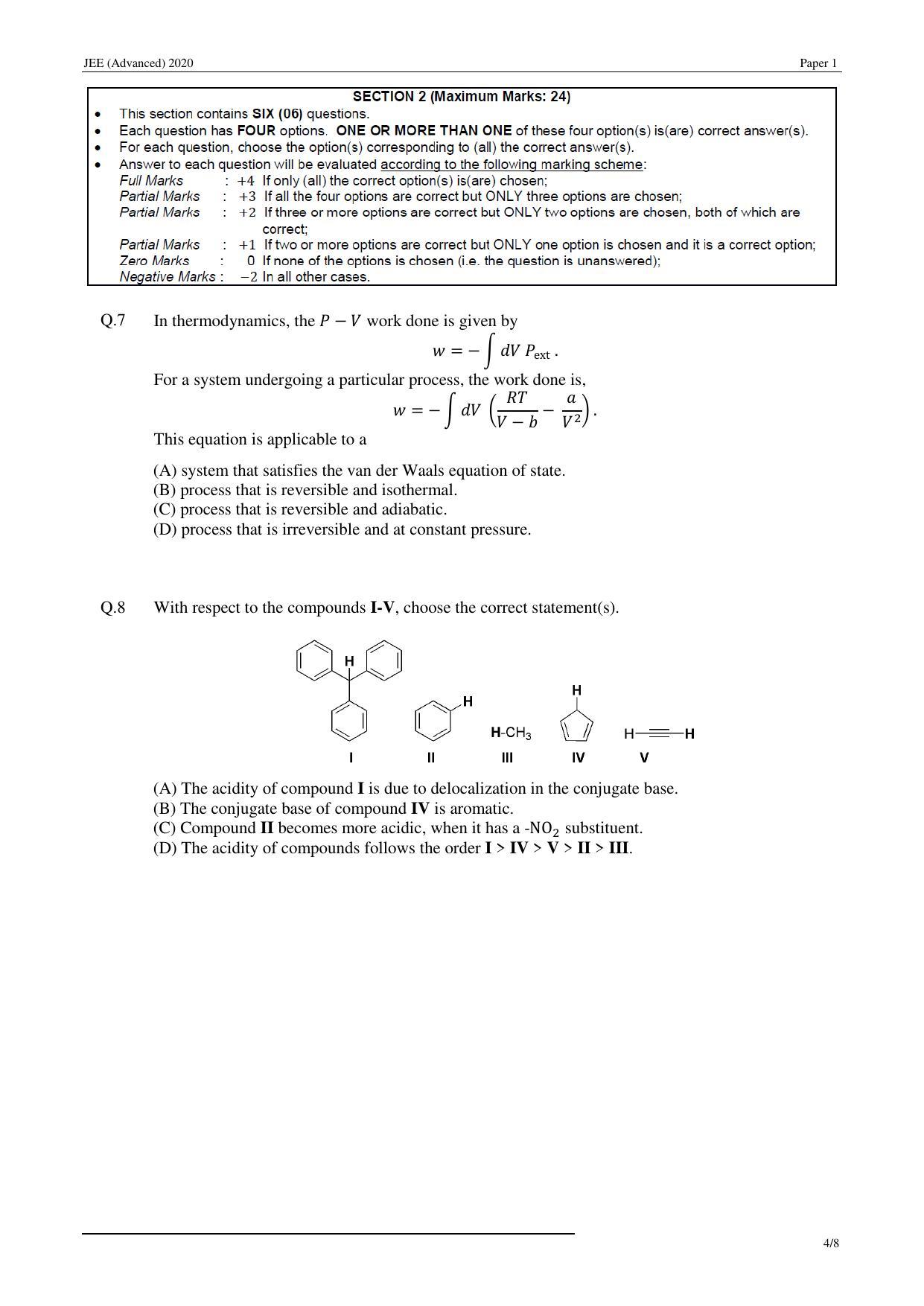 JEE (Advanced) 2020 Paper I - English Question Paper - Page 15