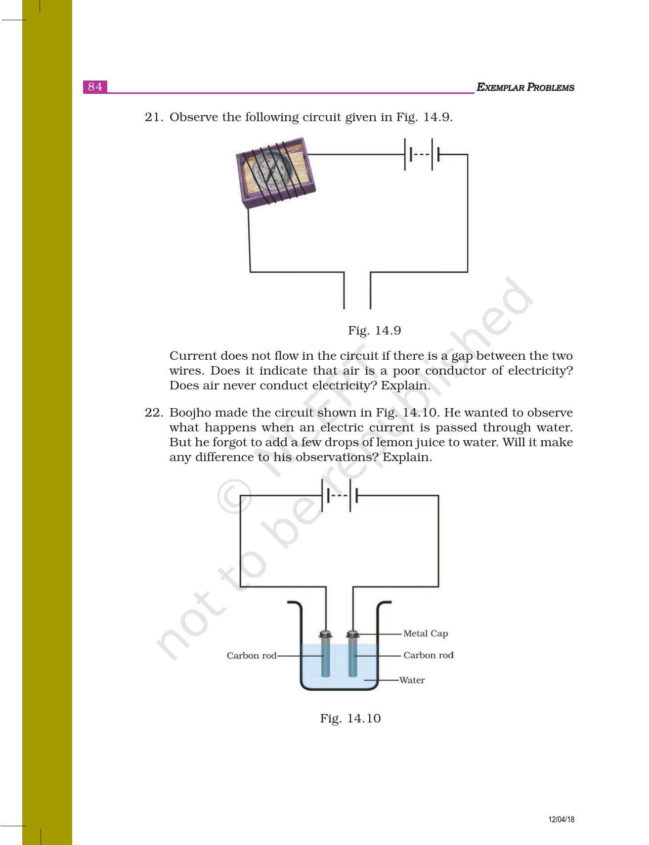 NCERT Exemplar Class 8: विज्ञान यूनिट 14(विद्युत धारा के रासायनिक प्रभाव) - Page 8
