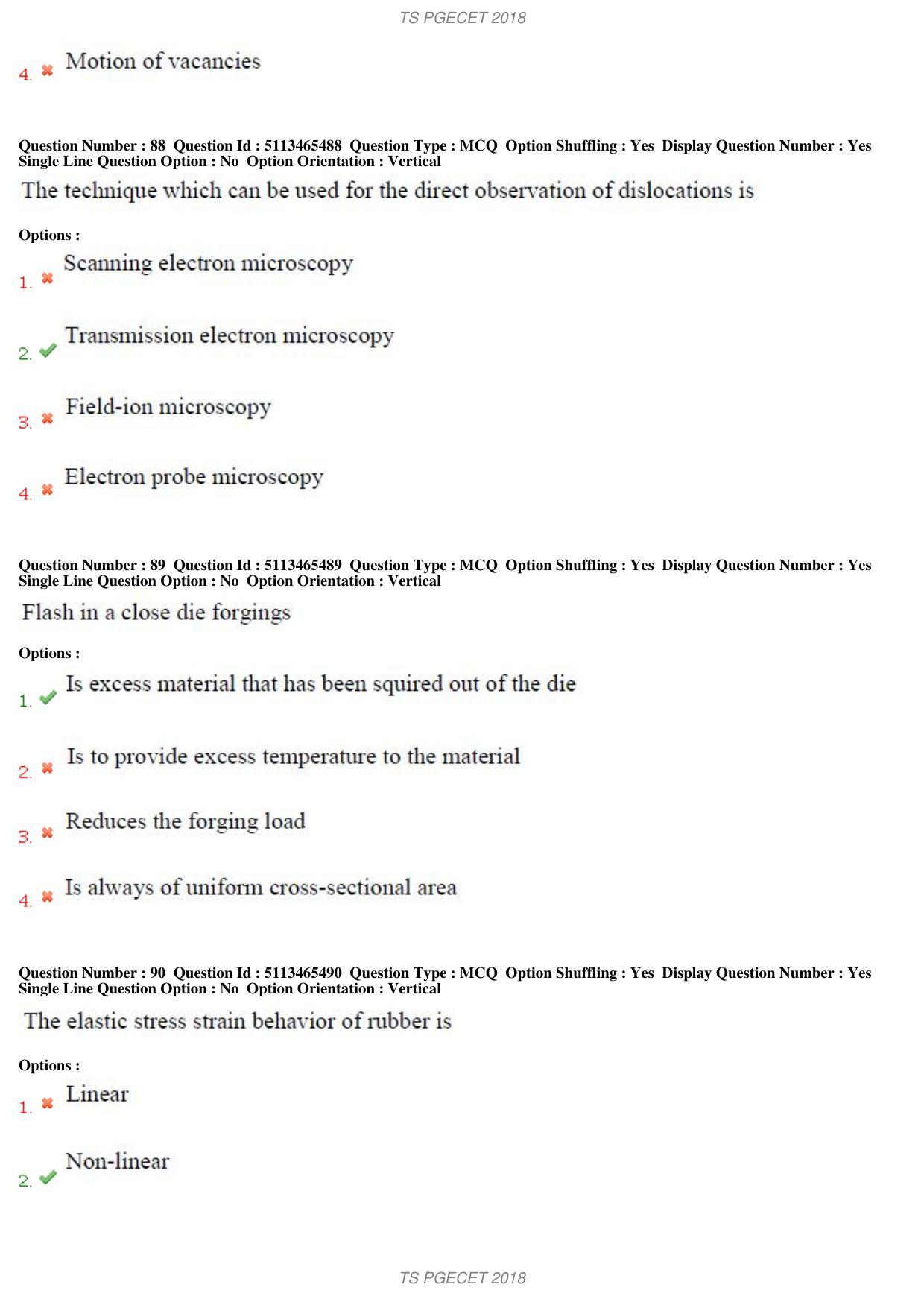 TS PGECET 2018: Metallurgical Engineering Question Papers - Page 32