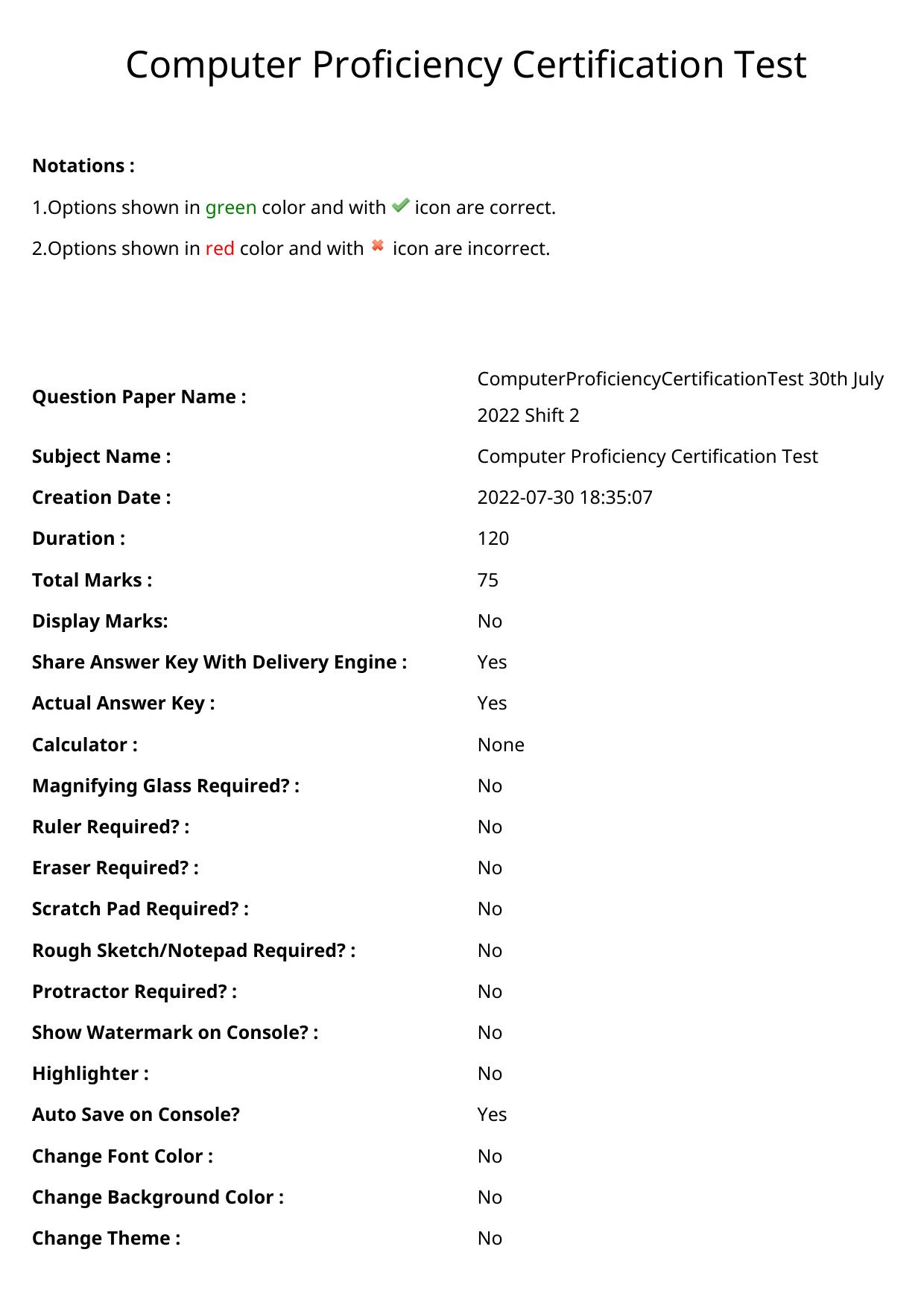 MP CPCT 30 July 2022 Question Paper Shift 2 - Page 1