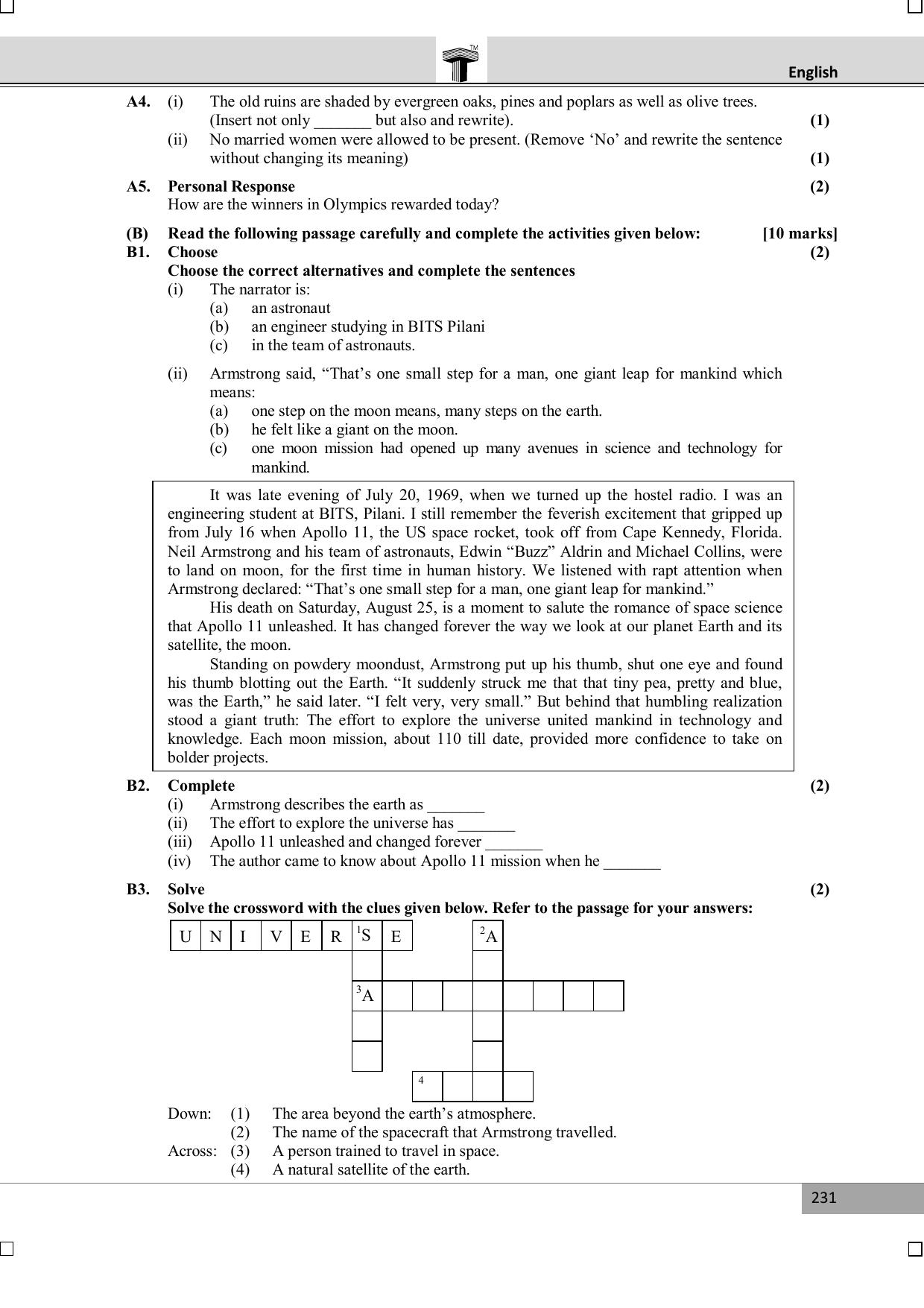 Maharashtra Board SSC March 2016-ENGLISH Question Paper - Page 4