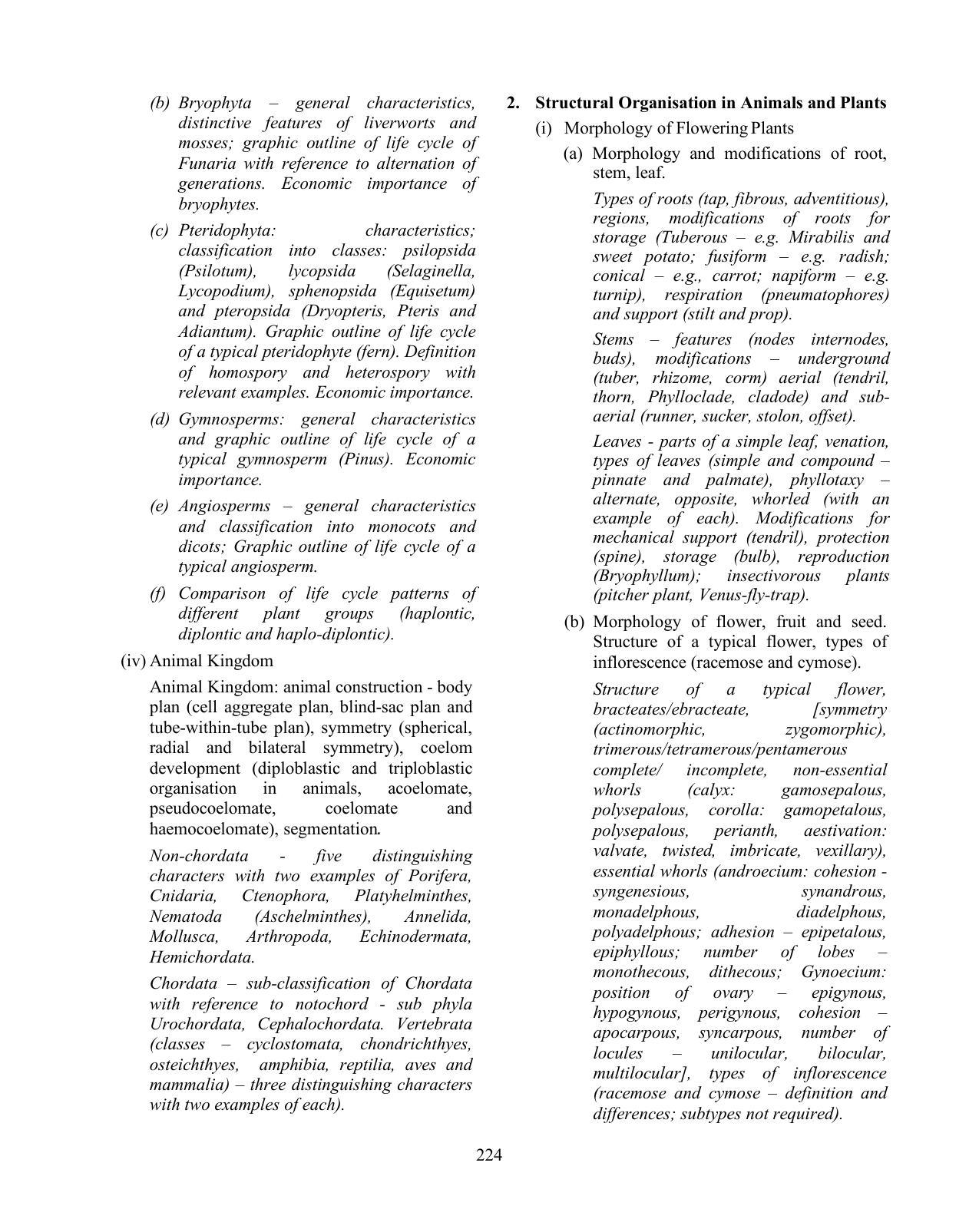 ISC Class XI & XII Biology Syllabus - Page 3