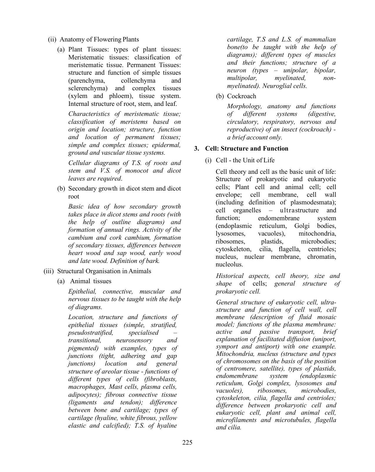 ISC Class XI & XII Biology Syllabus - Page 4