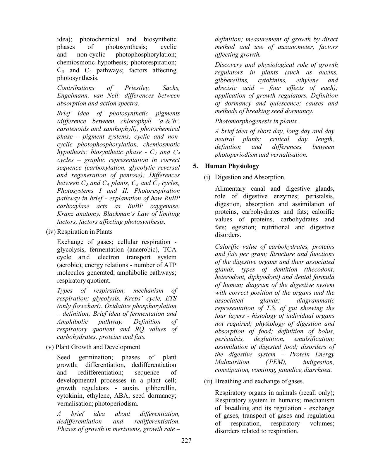 ISC Class XI & XII Biology Syllabus - Page 6