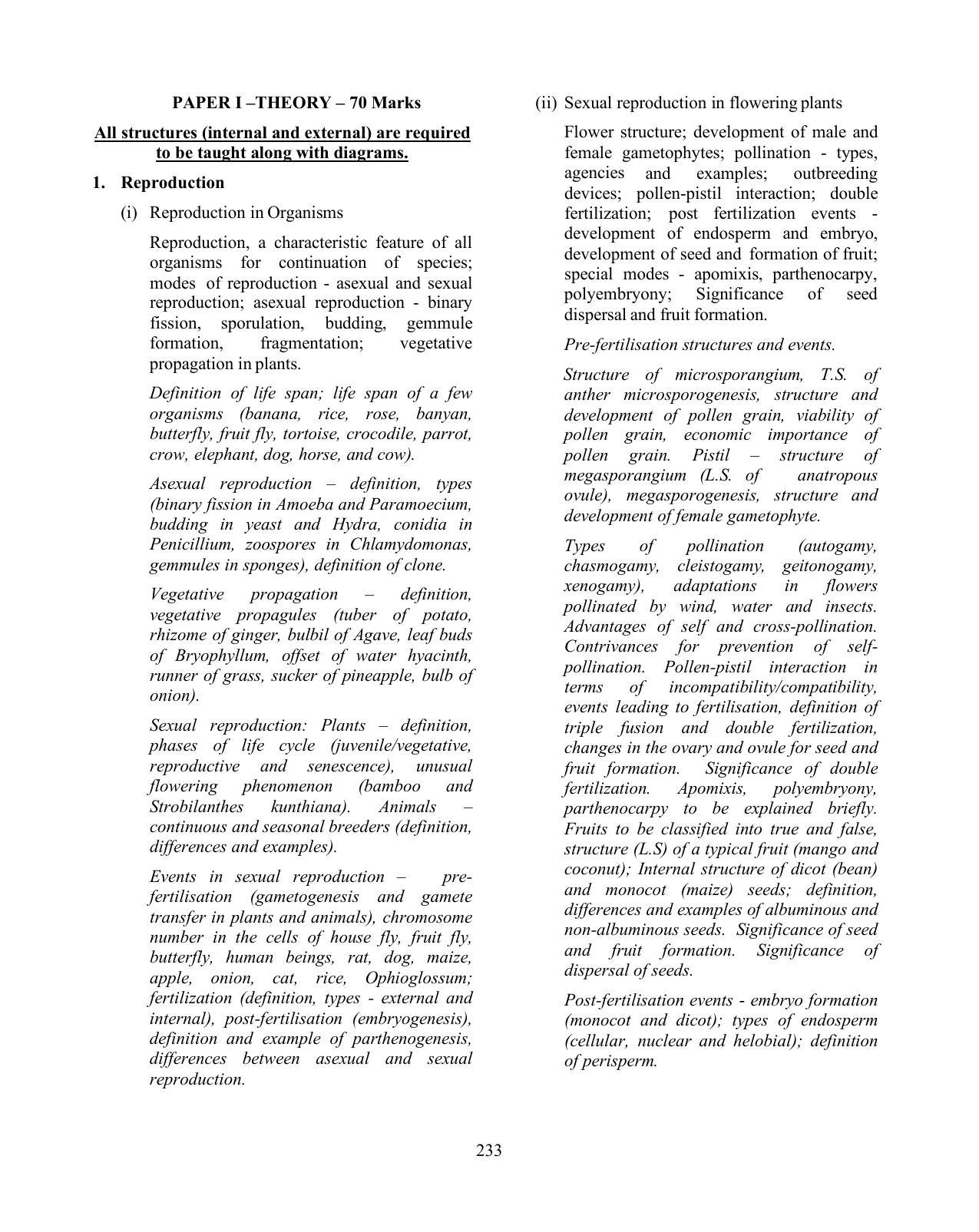 ISC Class XI & XII Biology Syllabus - Page 12