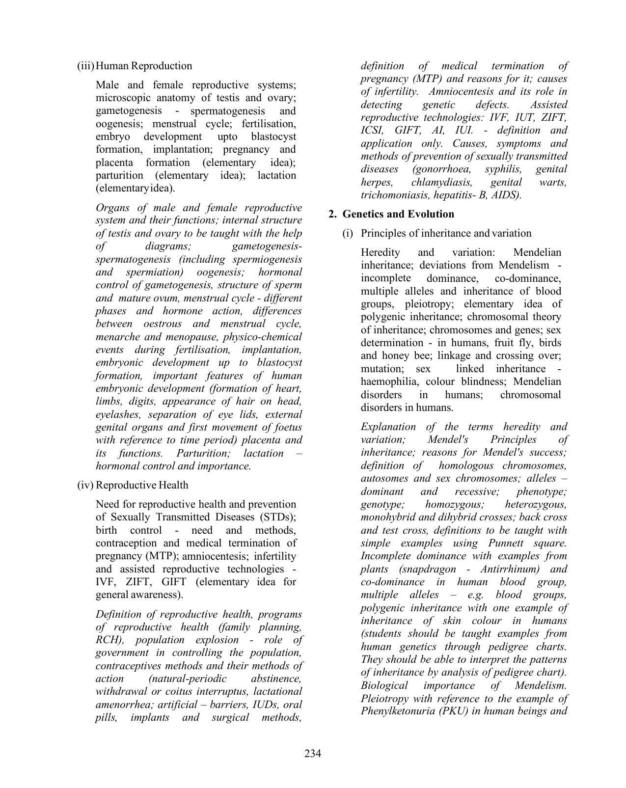 ISC Class XI & XII Biology Syllabus - Page 13