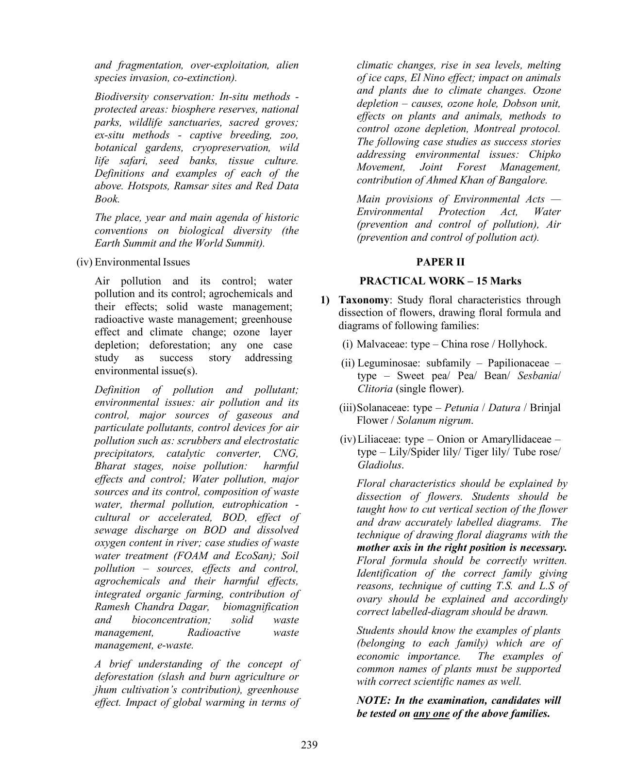 ISC Class XI & XII Biology Syllabus - Page 18