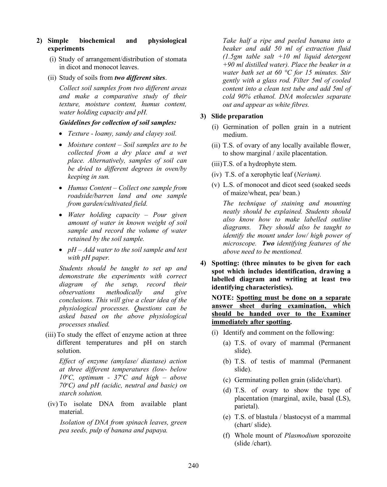 ISC Class XI & XII Biology Syllabus - Page 19