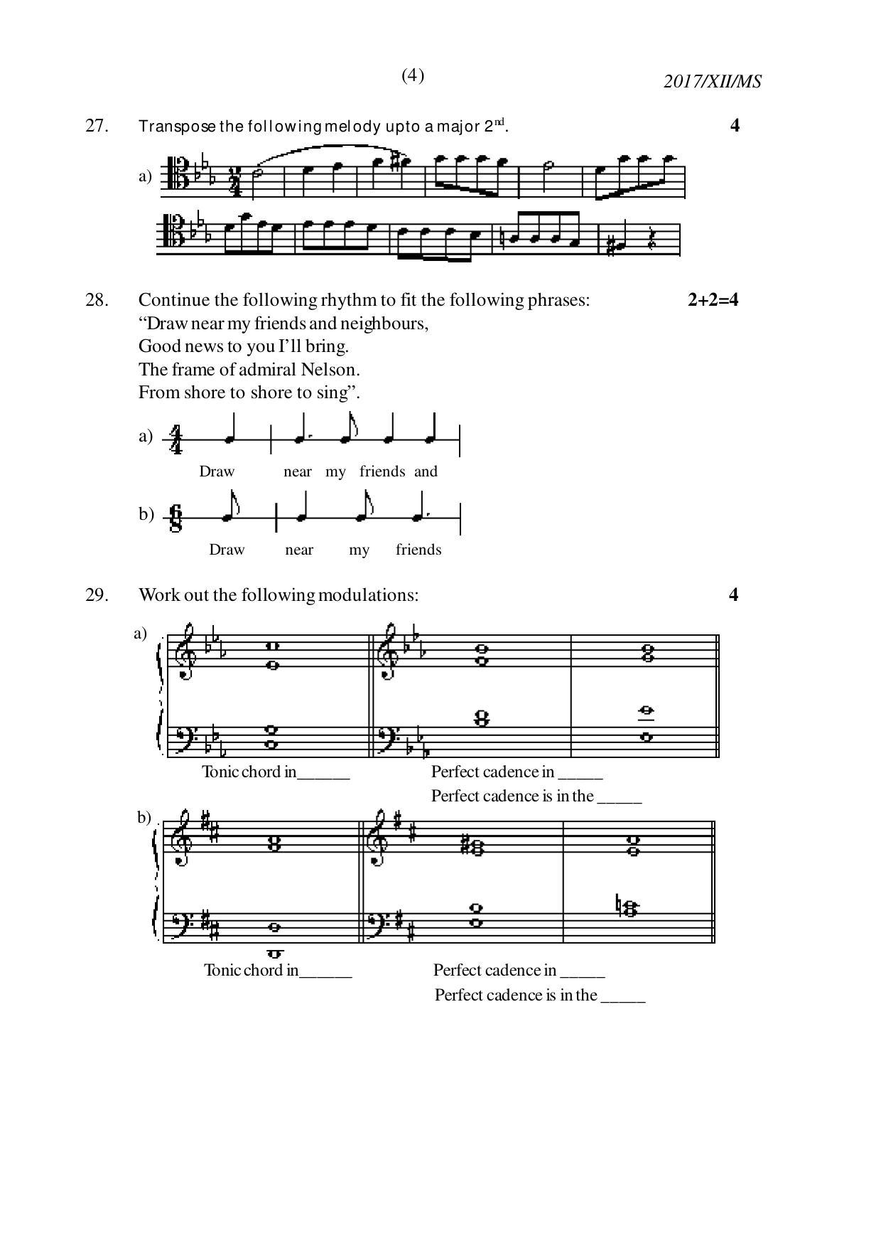 Nagaland Board Class 12 MUSIC 2017 Question Papers - Page 4