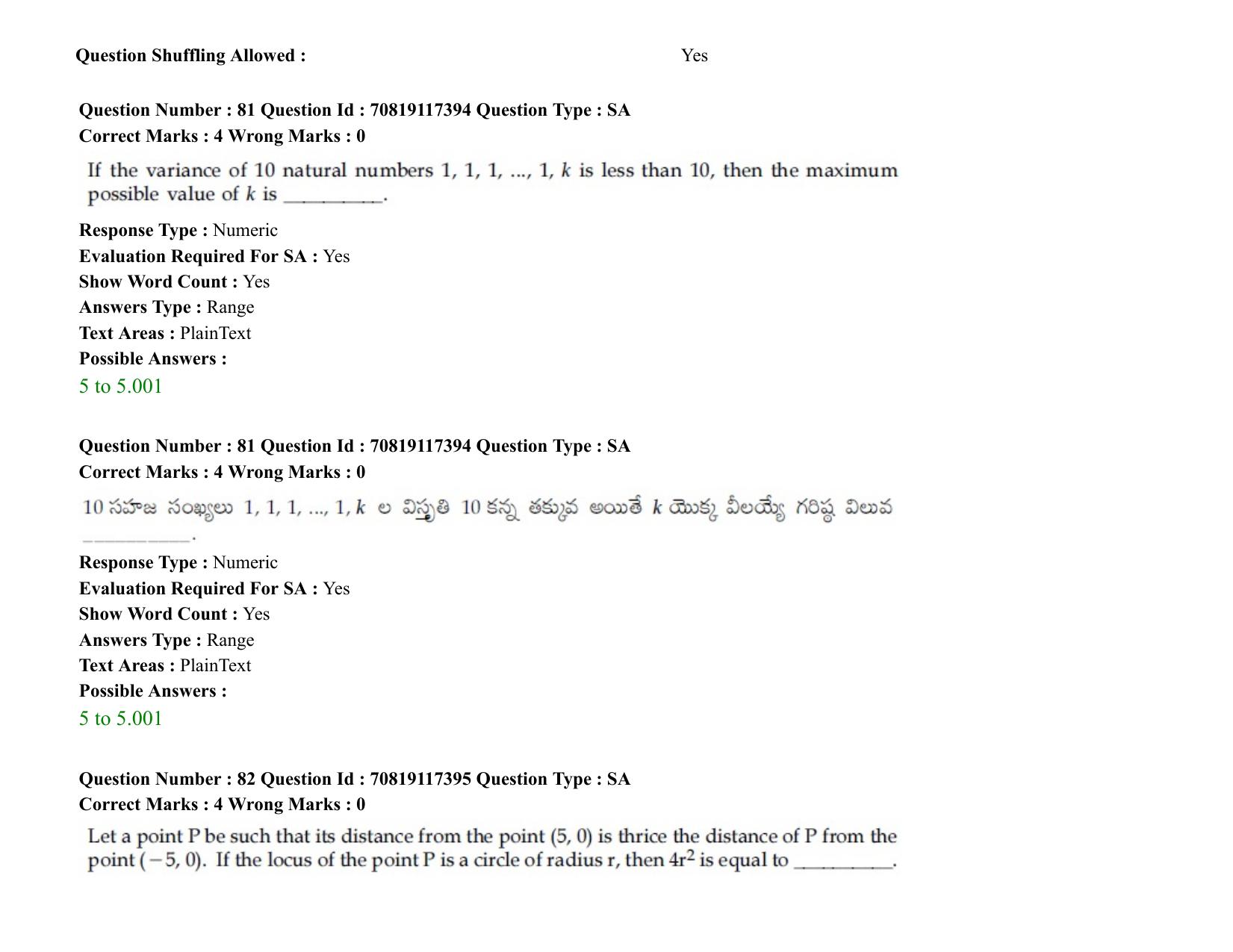 JEE Mains 2021: BTech ETE (Shift 2) 24-02-2021 Question Paper - Page 102