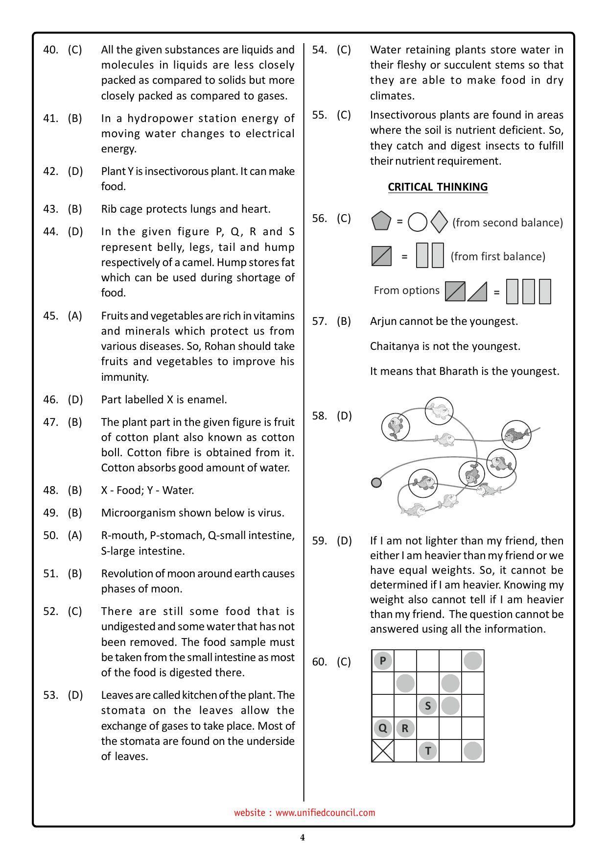 NSTSE 2023 Class 4 Answer Key (Paper Code 484) - Page 4