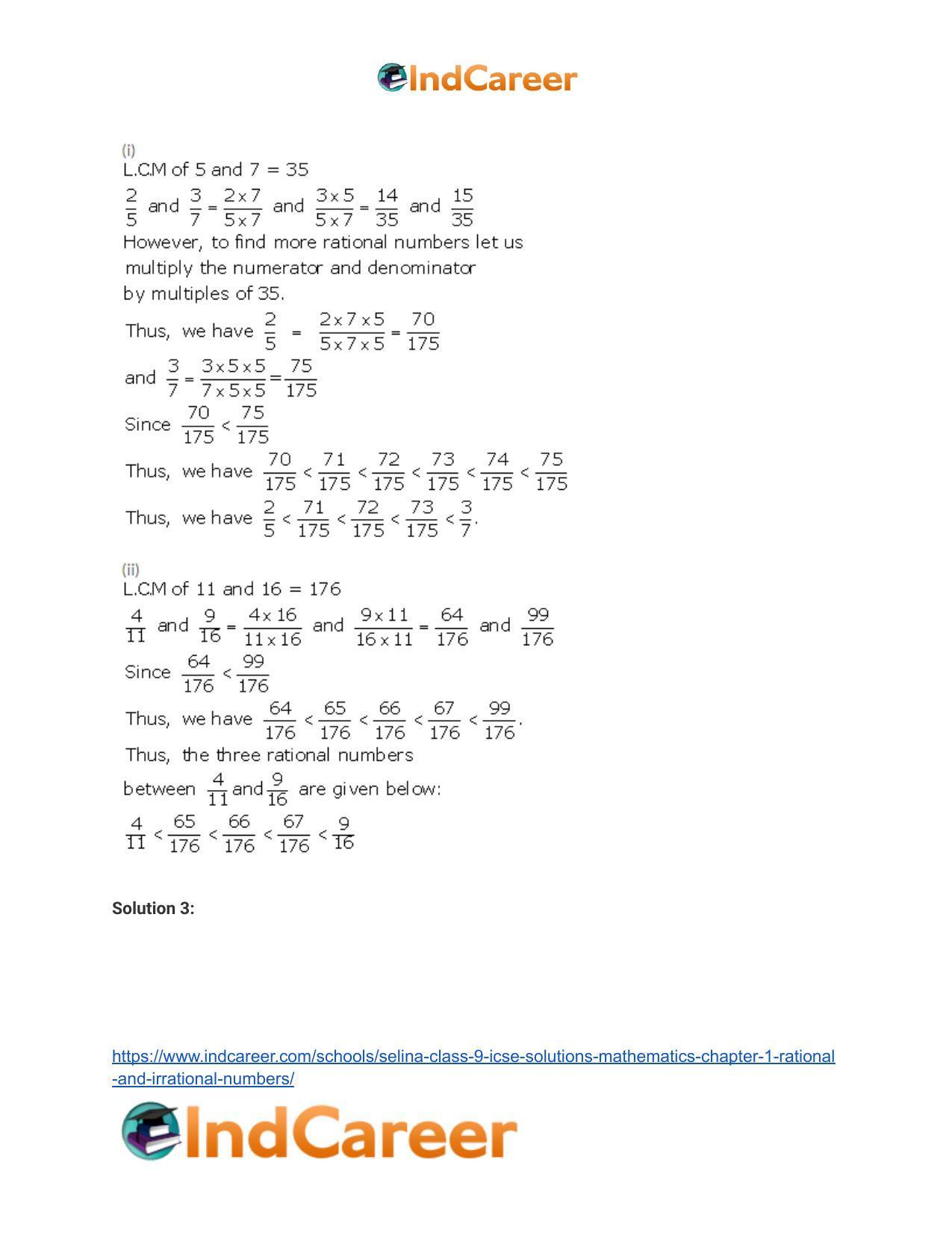 Selina Class 9 ICSE Solutions Mathematics : Chapter 1 - Rational and Irrational Numbers - Page 5
