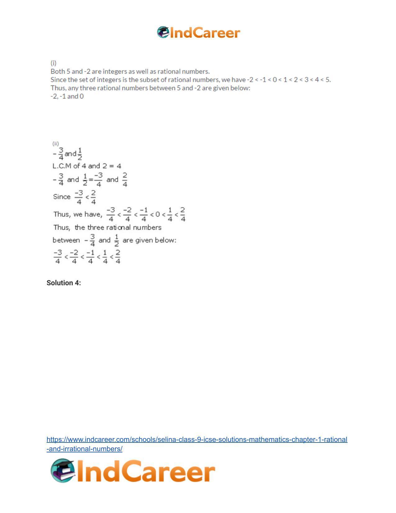Selina Class 9 ICSE Solutions Mathematics : Chapter 1 - Rational and Irrational Numbers - Page 6