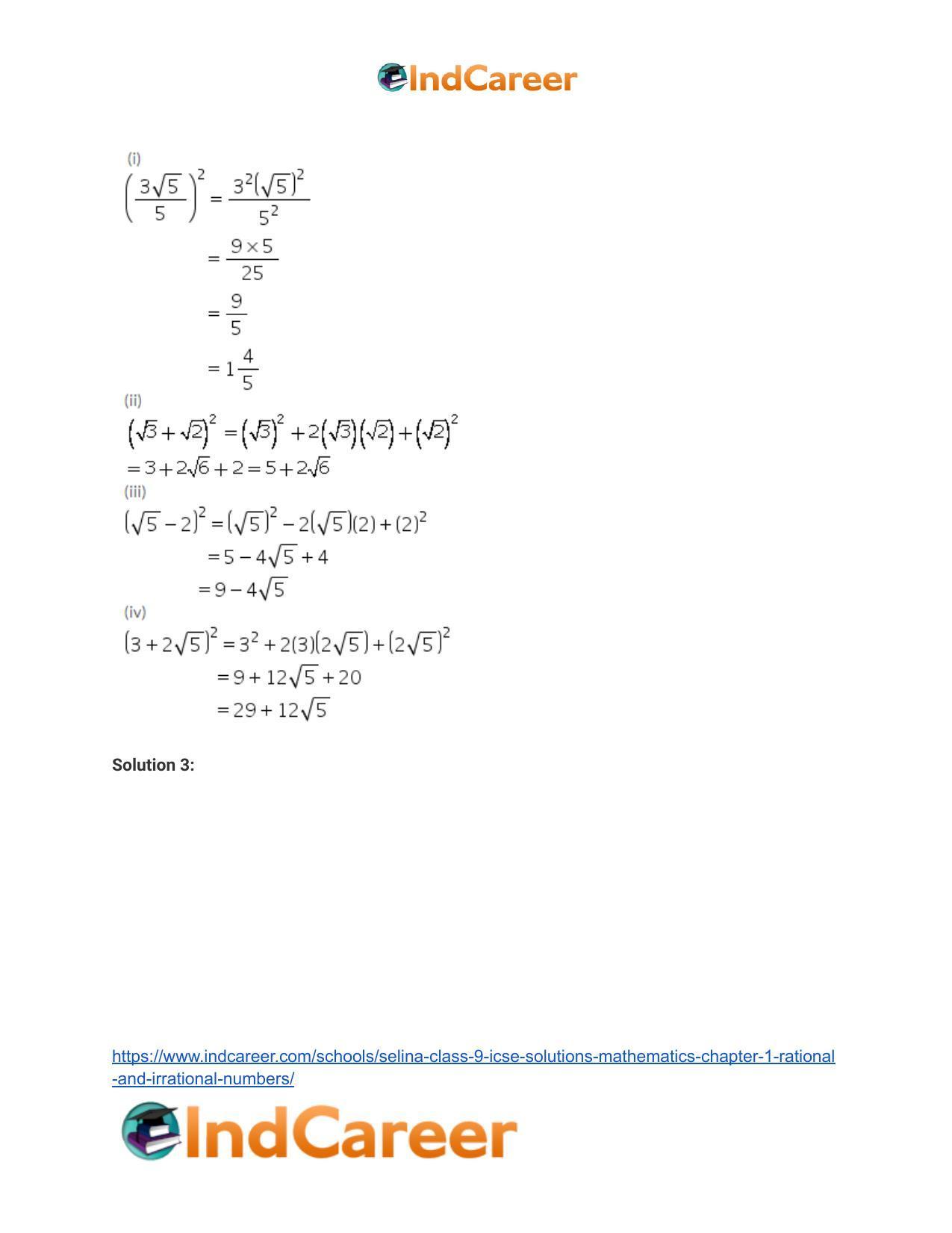 Selina Class 9 ICSE Solutions Mathematics : Chapter 1 - Rational and Irrational Numbers - Page 23