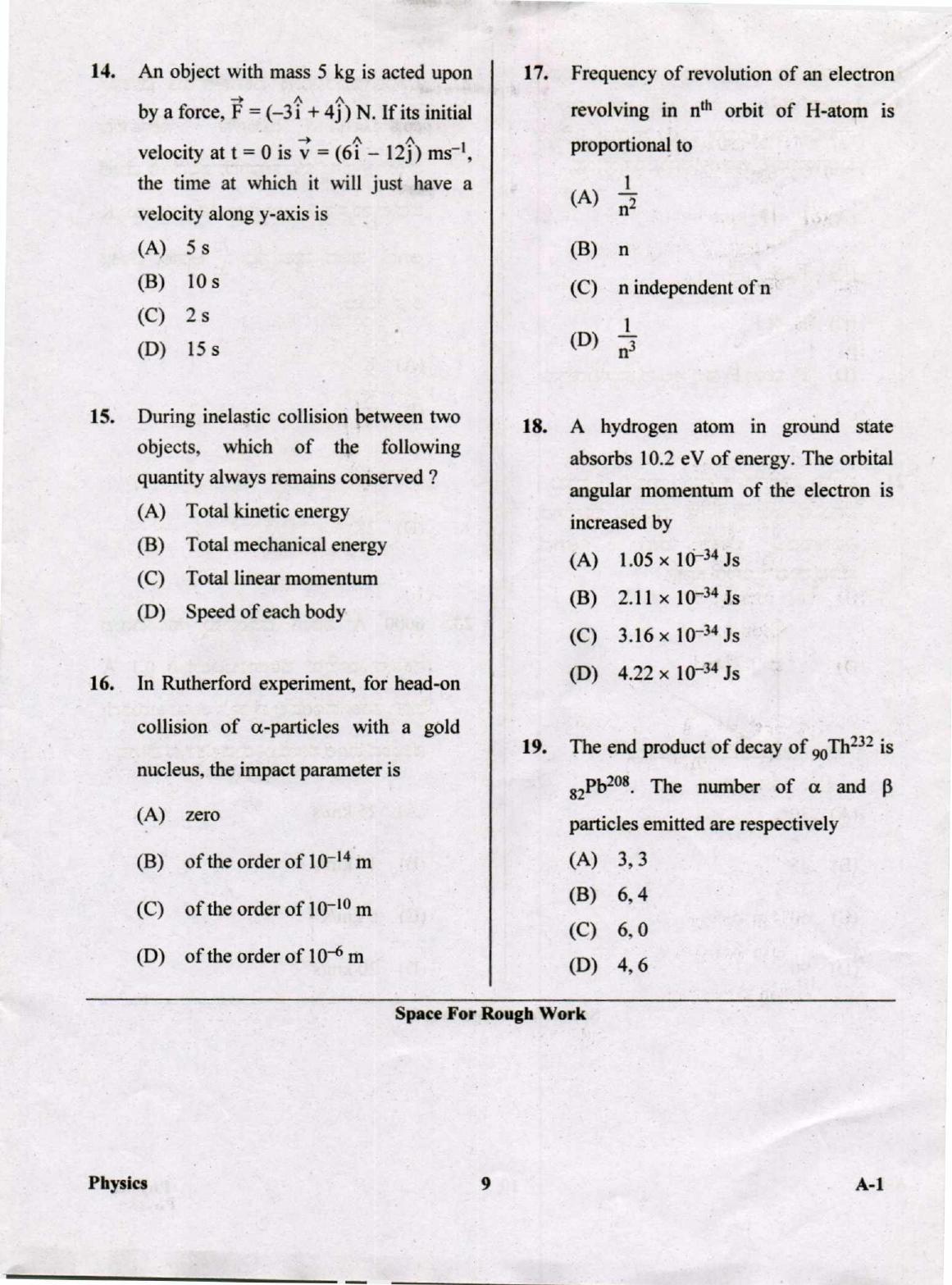 KCET Physics 2019 Question Papers - Page 9