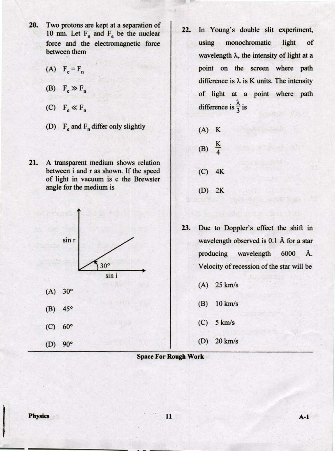 KCET Physics 2019 Question Papers - Page 11
