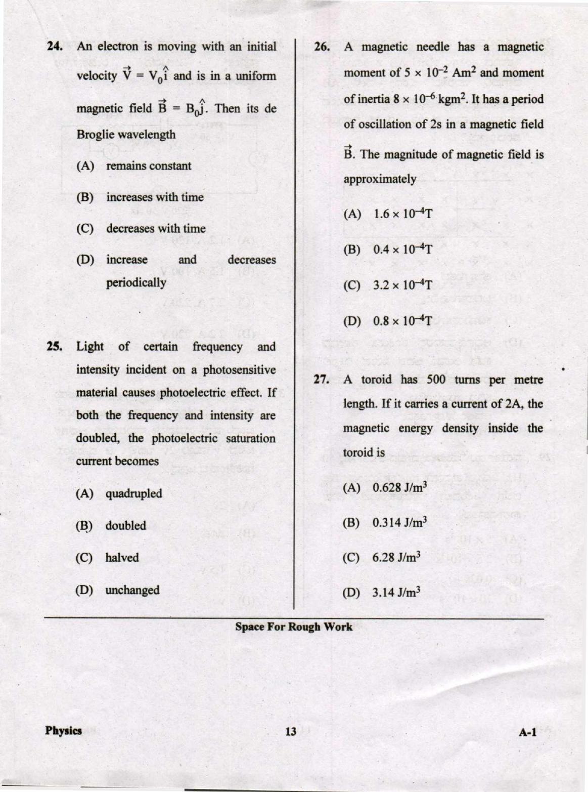 KCET Physics 2019 Question Papers - Page 13
