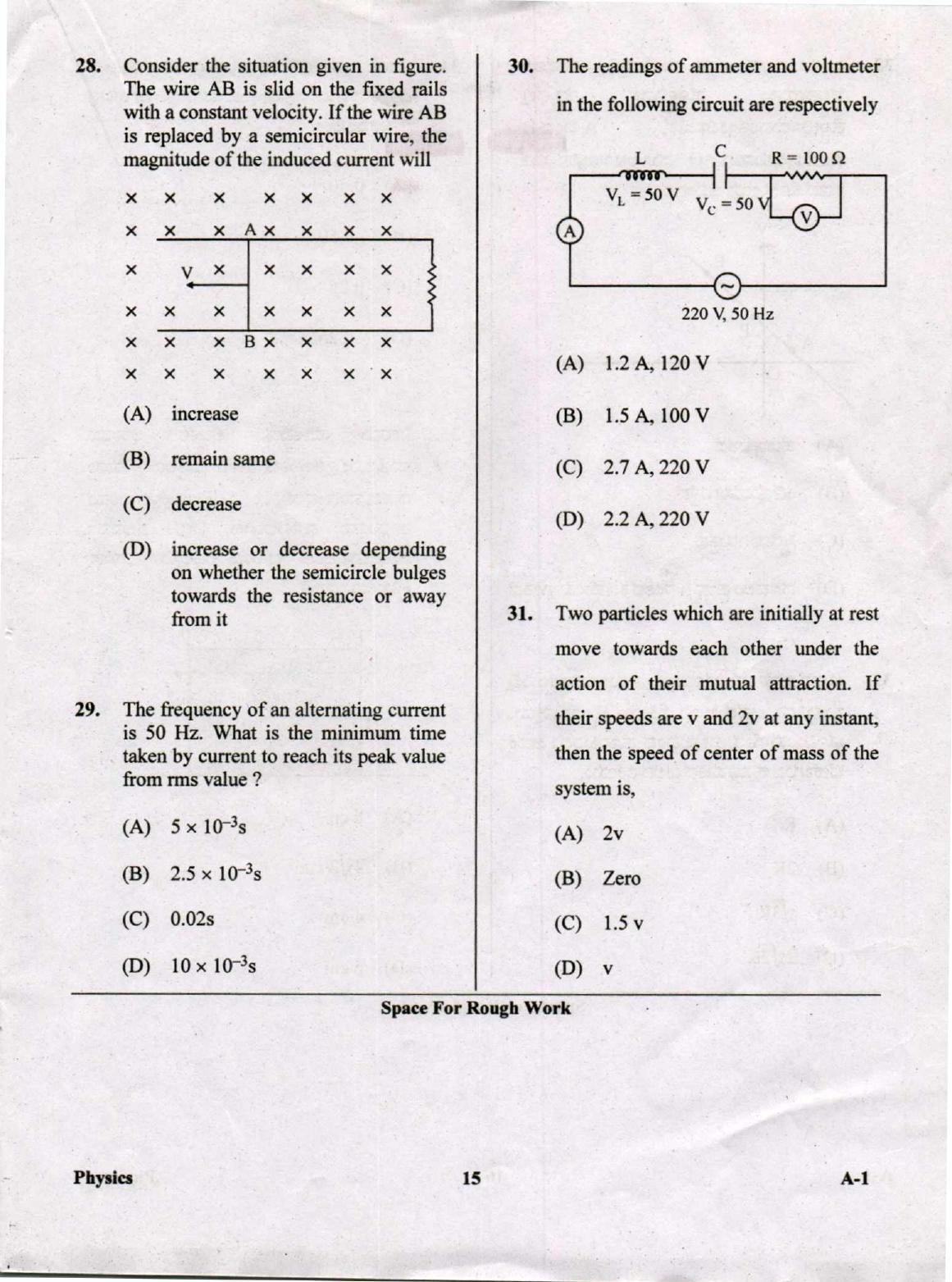 KCET Physics 2019 Question Papers - Page 15