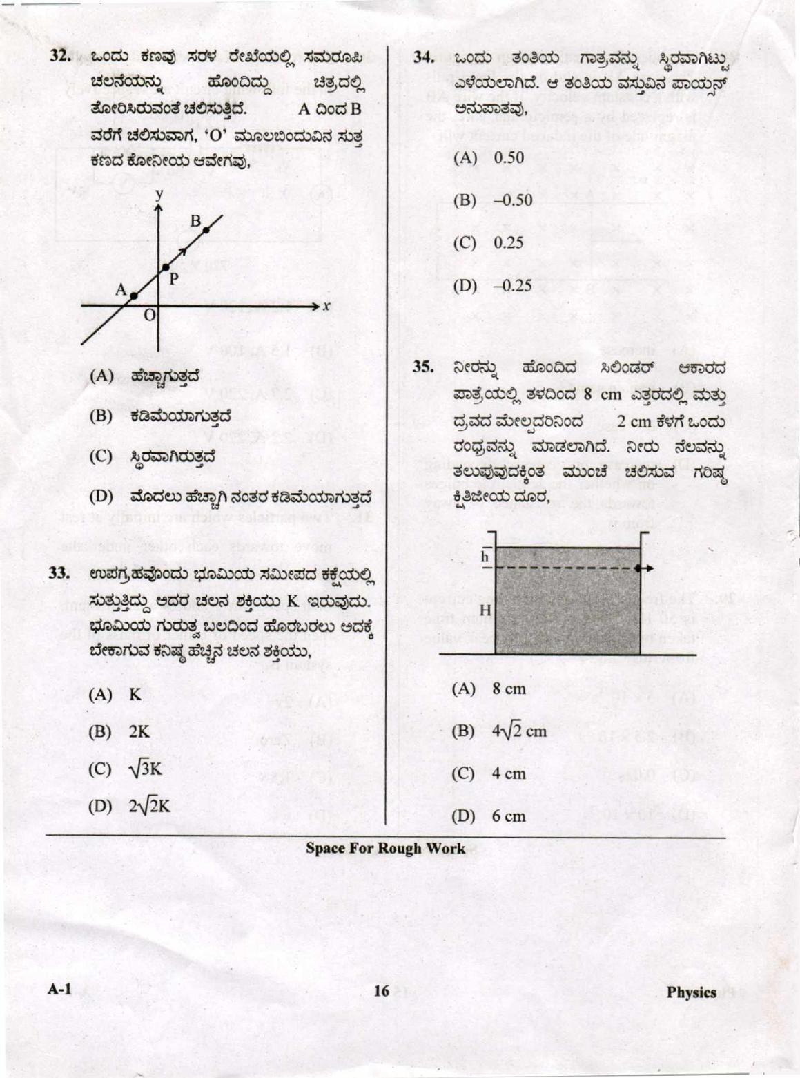 KCET Physics 2019 Question Papers - Page 16