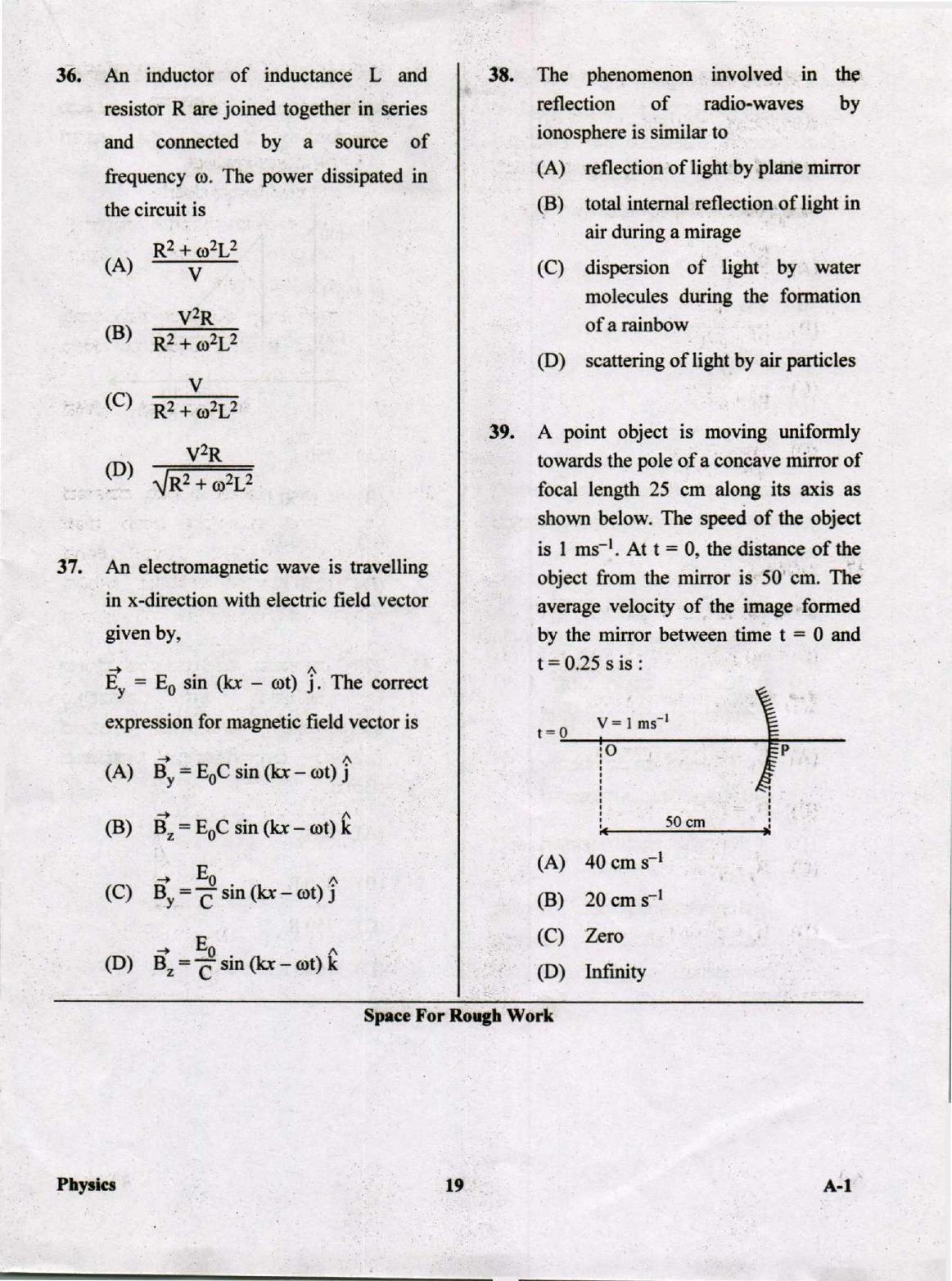 KCET Physics 2019 Question Papers - Page 19