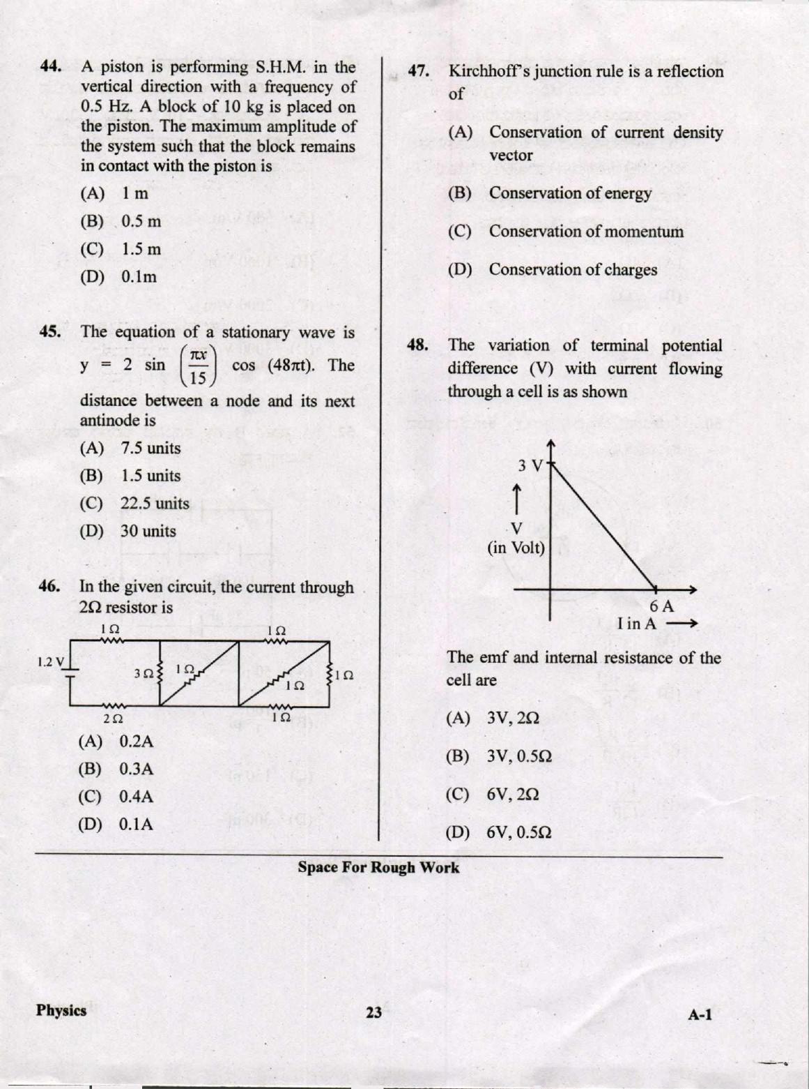 KCET Physics 2019 Question Papers - Page 23