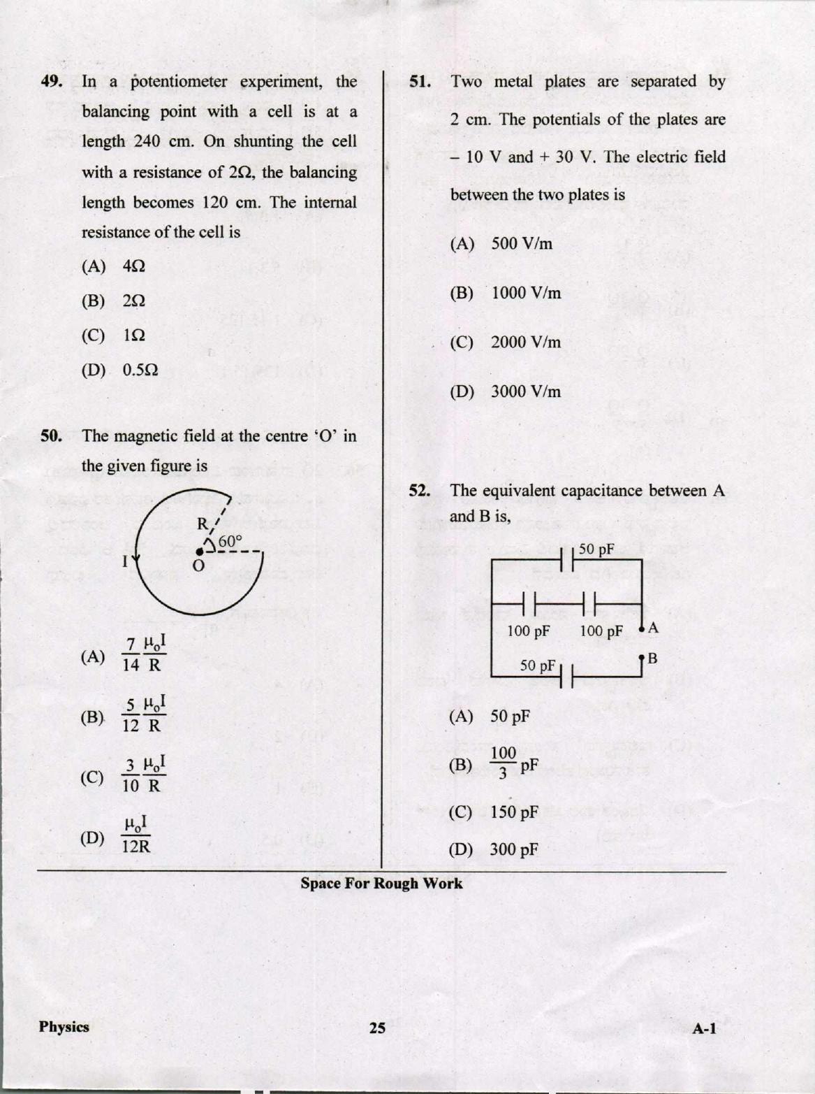 KCET Physics 2019 Question Papers - Page 25