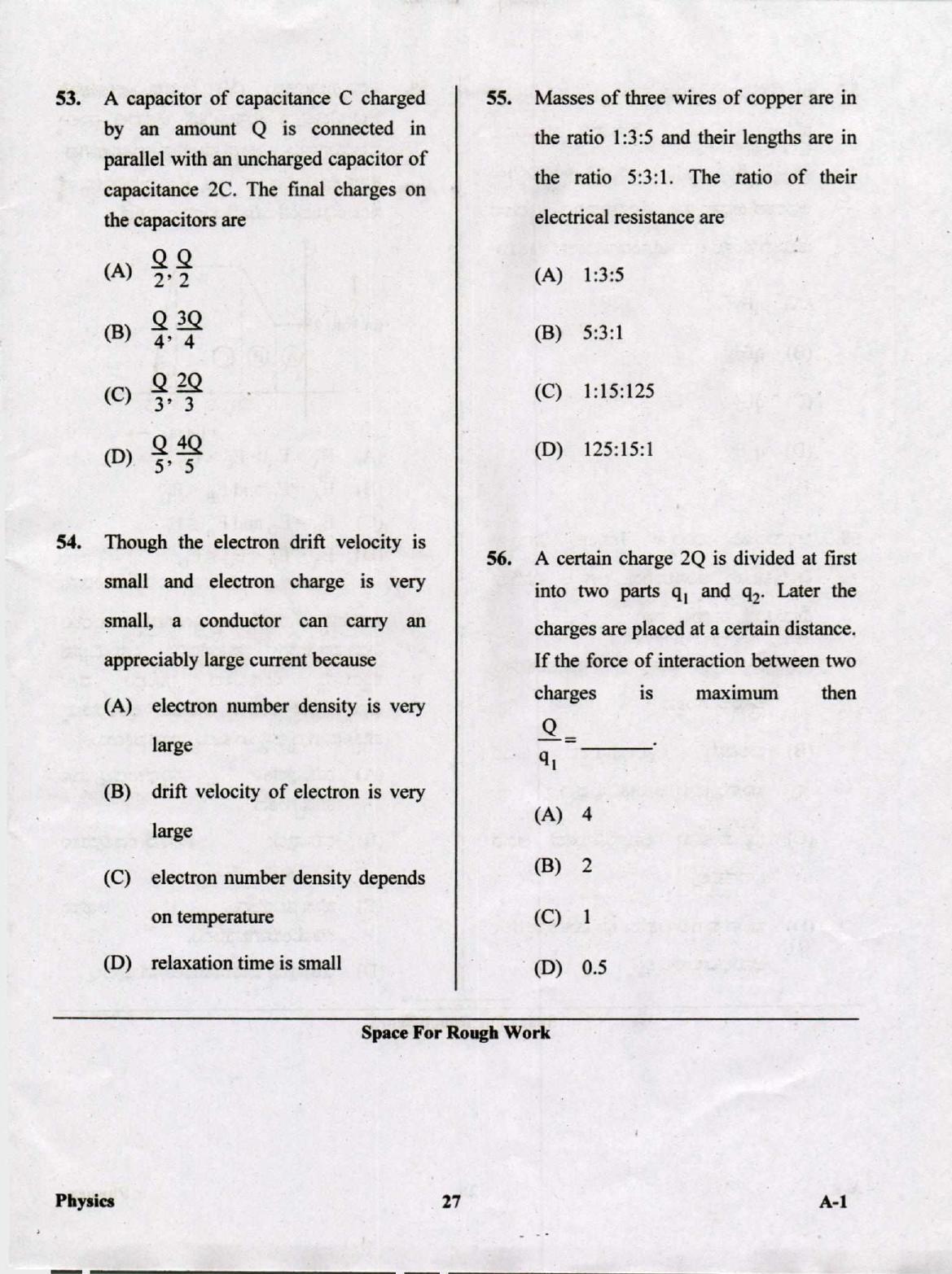 KCET Physics 2019 Question Papers - Page 27
