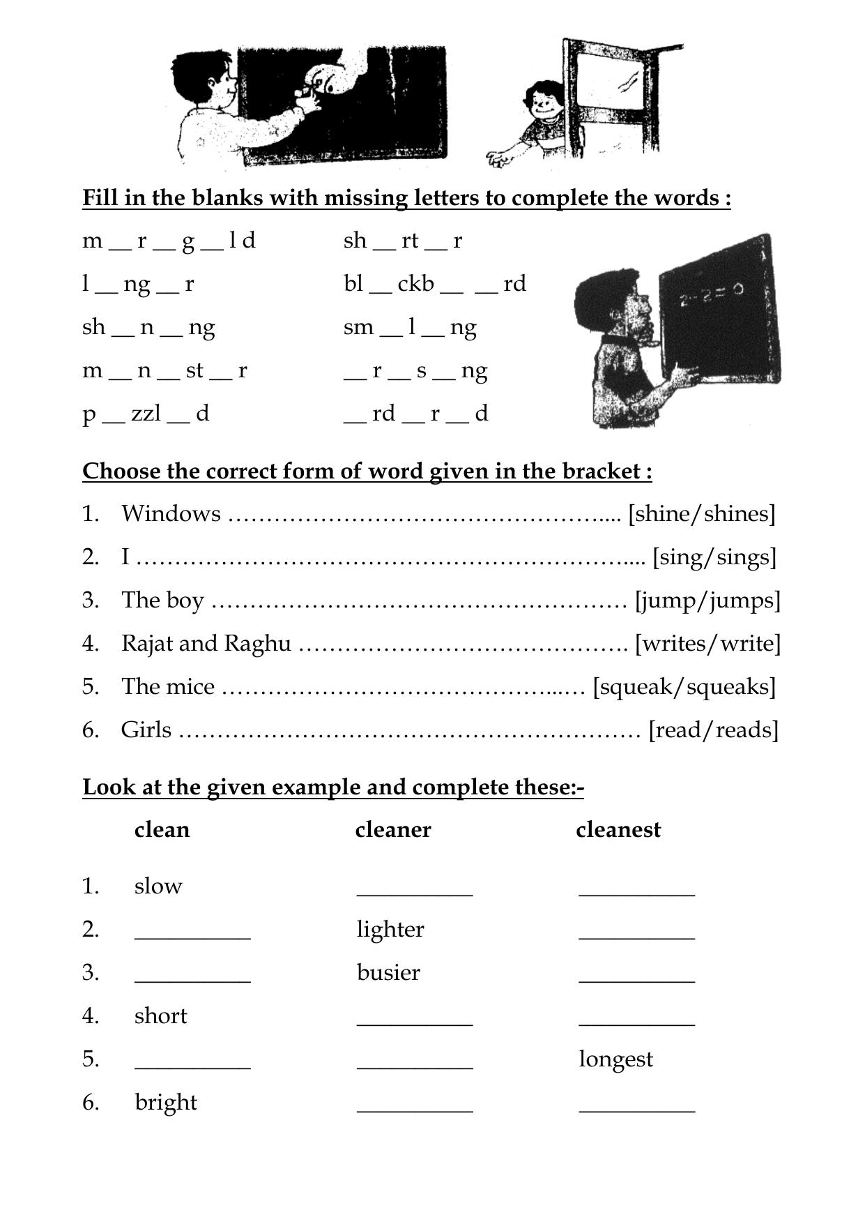 Worksheet for Class 2 English Assignment 30 On my Elackboard - Page 2