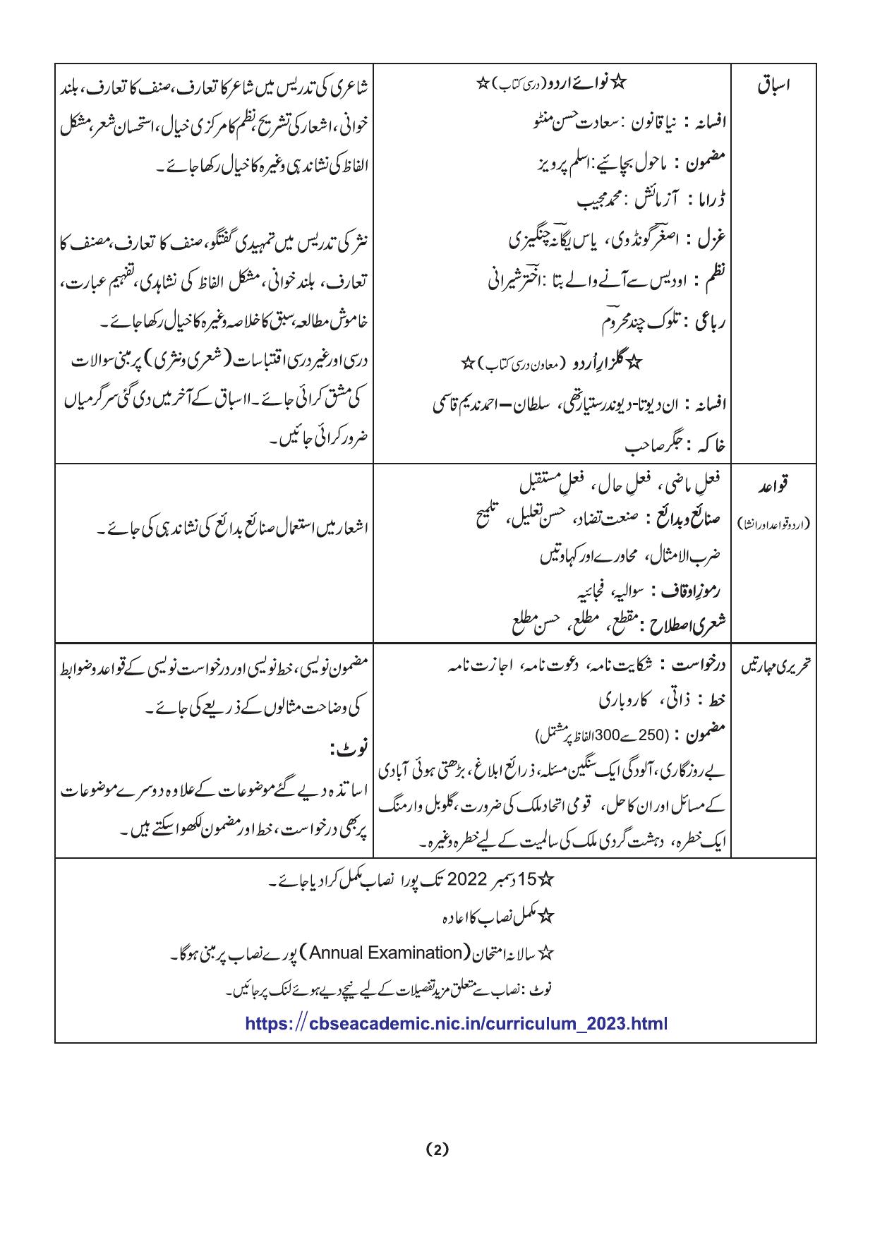 Edudel Class 10 Urdu- A Syllabus - Page 2