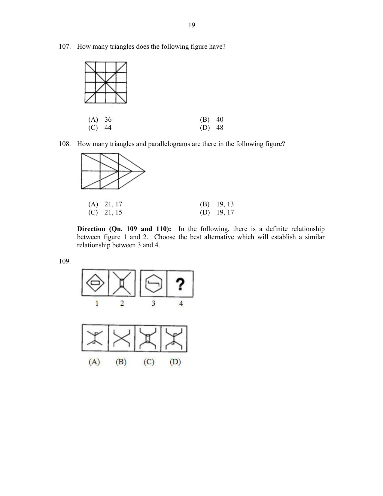 CUSAT CAT 2017 MCA Let Question Paper - Page 19