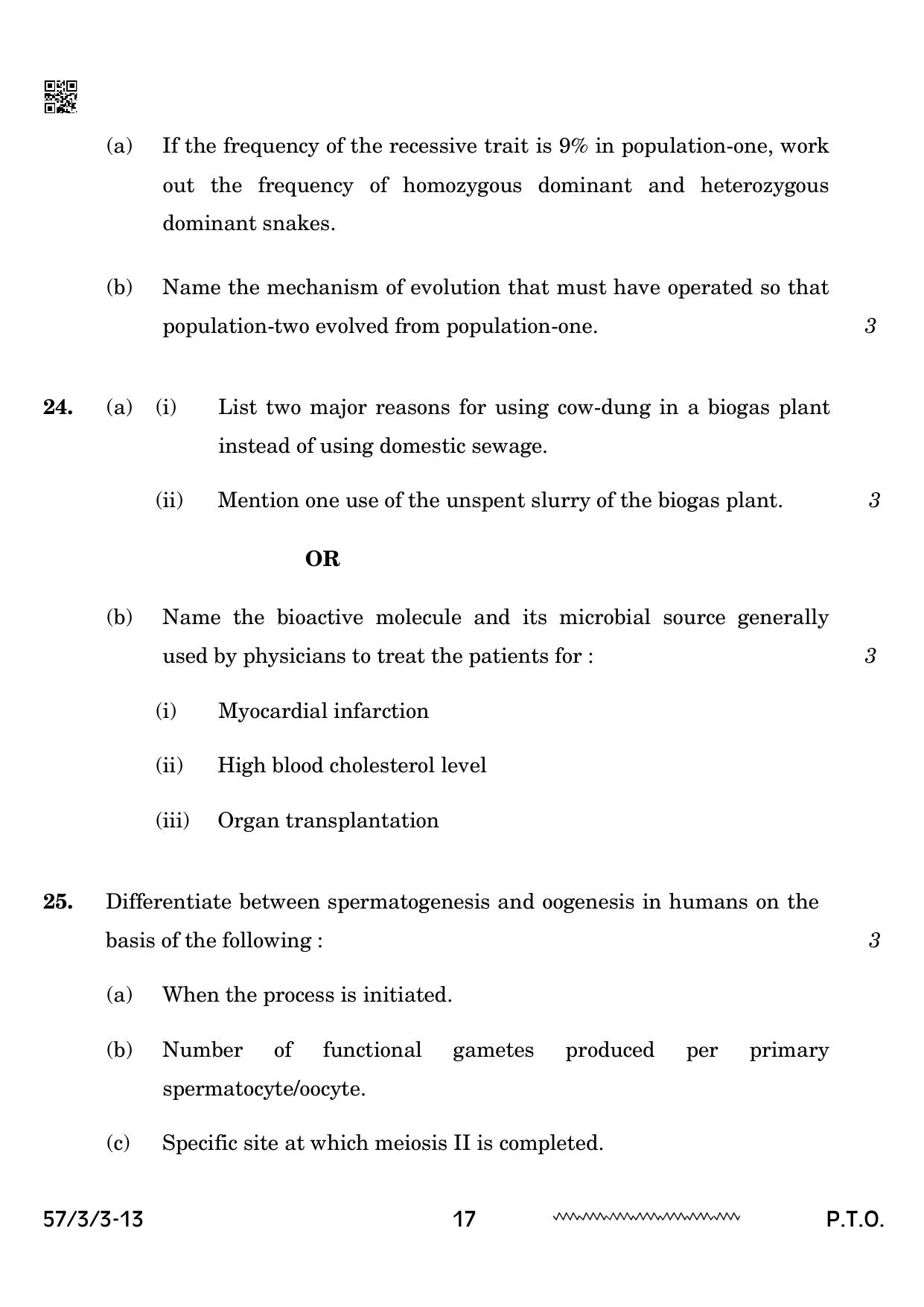 CBSE Class 12 57 3 3 Biology 2024 Question Paper - Page 17