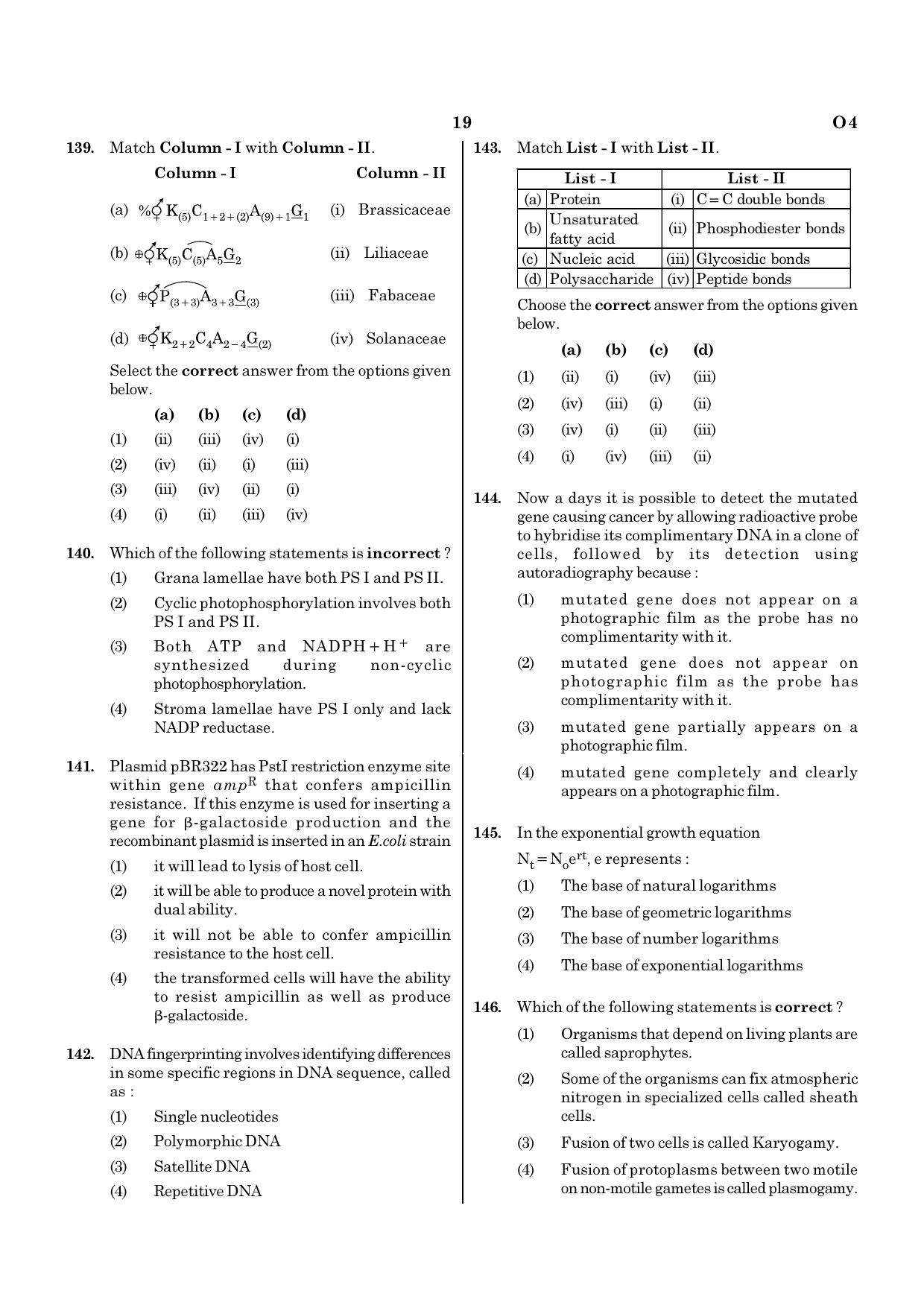 NEET O4 2021 Question Paper - Page 19