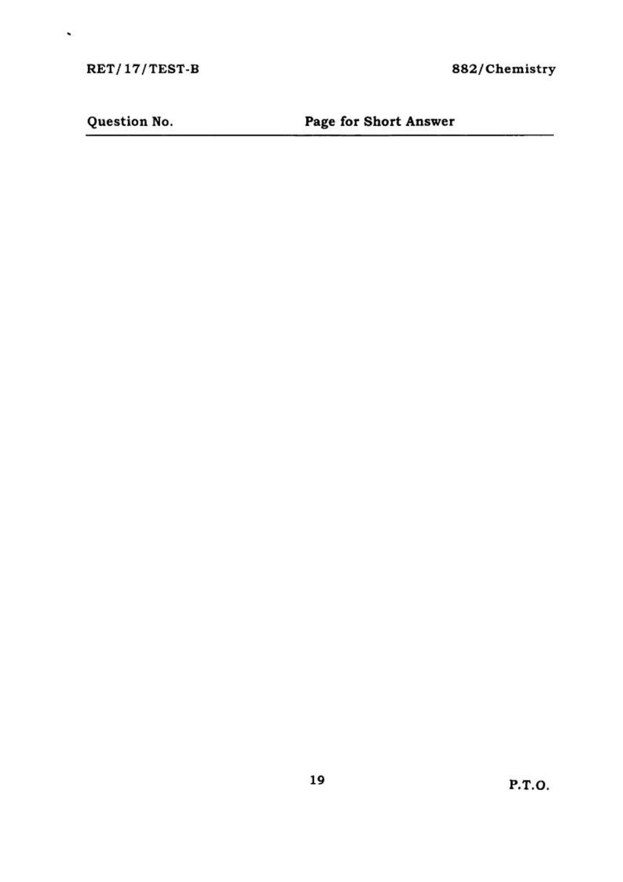 BHU RET CHEMISTRY 2017 Question Paper - Page 20