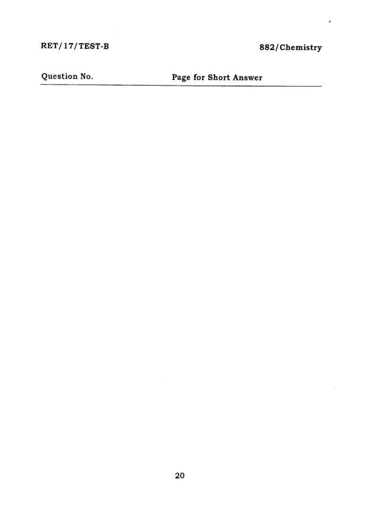 BHU RET CHEMISTRY 2017 Question Paper - Page 21