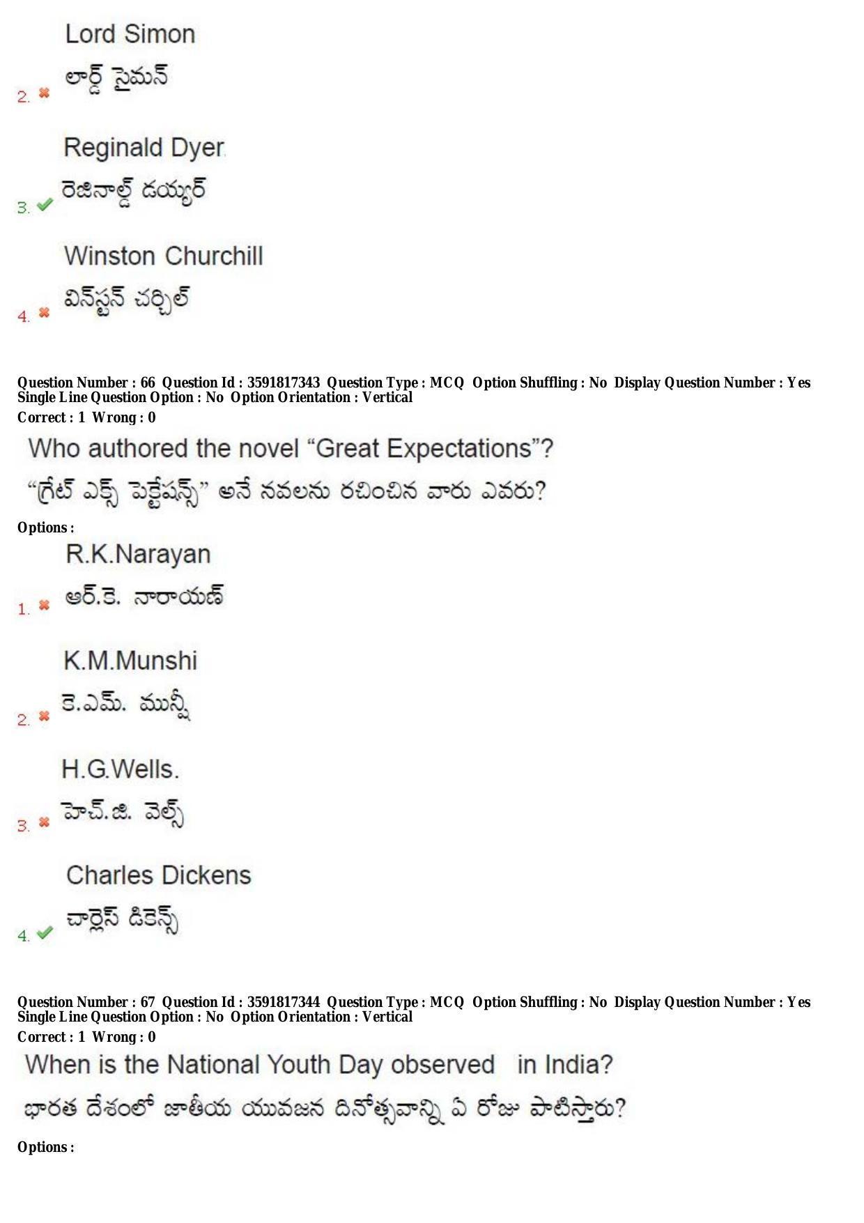 TS CPGET 2018 Integrated M.A. Economics (5 yrs.) Question Paper with Answer Key - Page 32