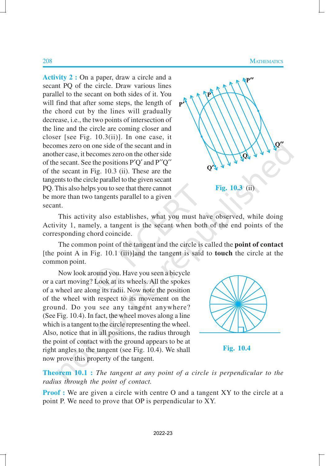 NCERT Book for Class 10 Maths Chapter 10 Circles - Page 3