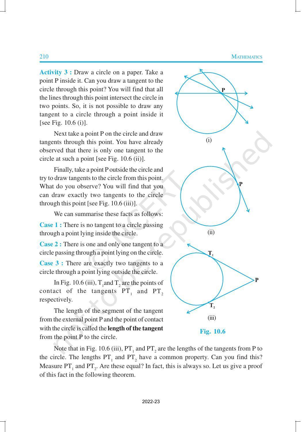 NCERT Book for Class 10 Maths Chapter 10 Circles - Page 5