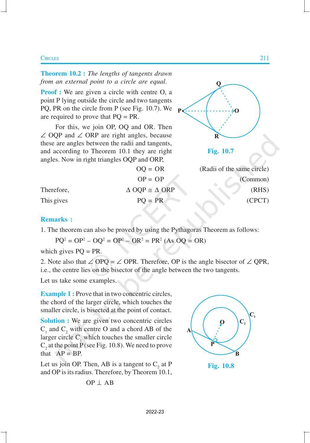 NCERT Book for Class 10 Maths Chapter 10 Circles - Page 6