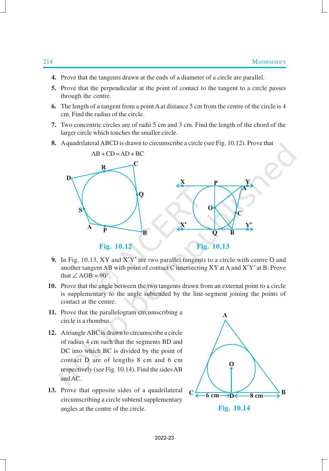 NCERT Book for Class 10 Maths Chapter 10 Circles - Page 9
