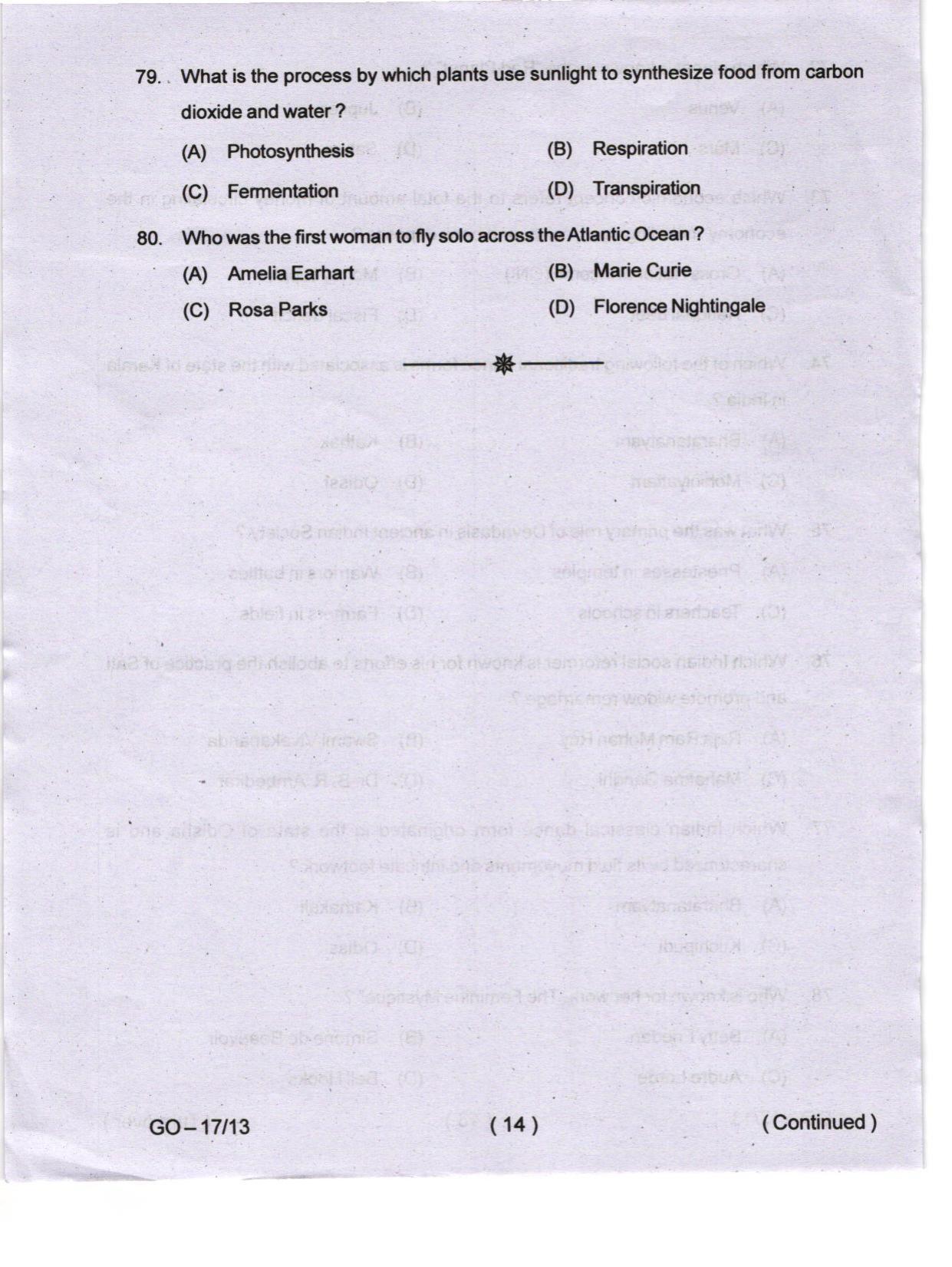 Odisha CPET 2024 WOMEN-GENDER STUDIES Question Papers - Page 14