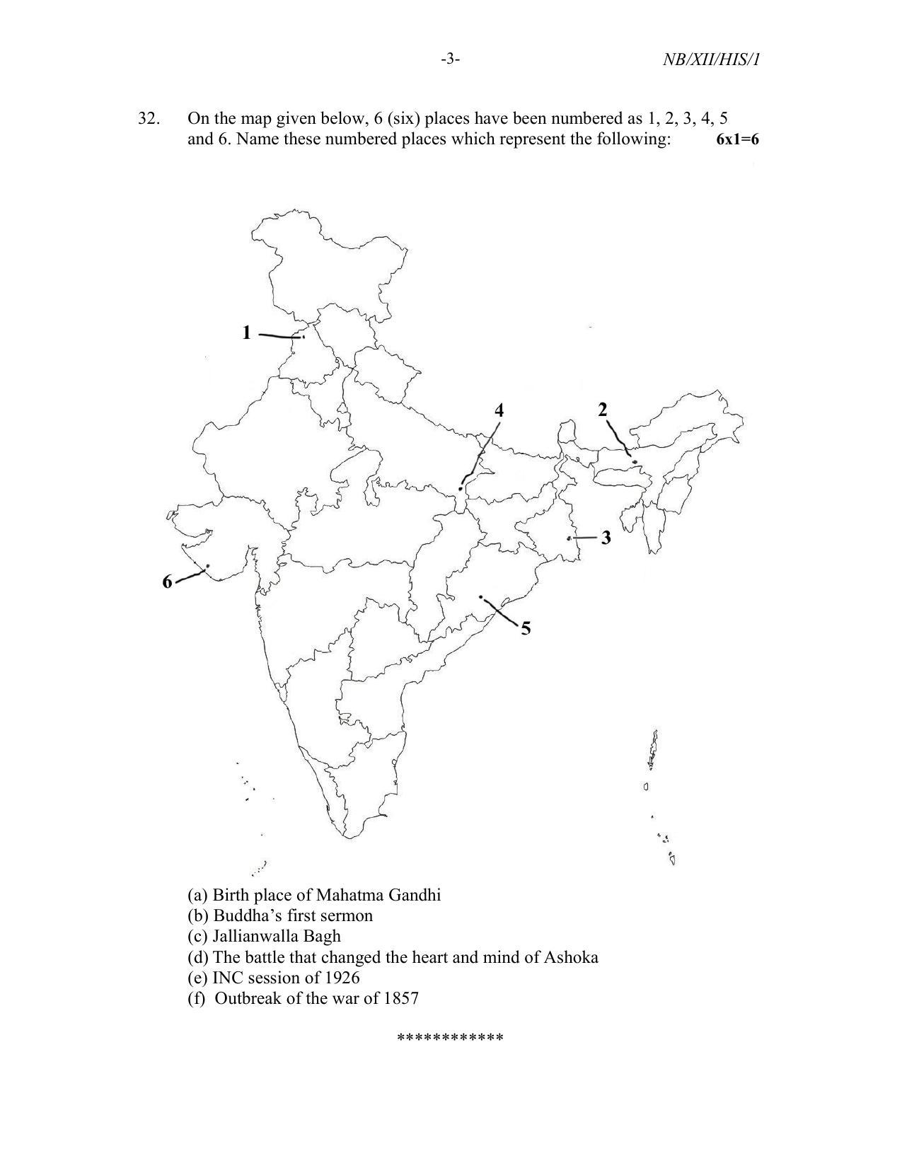 Nagaland Board Class 12 History 2021 Question Paper - Page 3